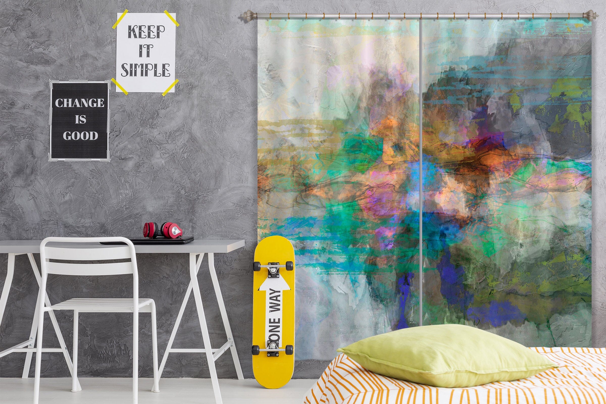 3D Color Collision 237 Michael Tienhaara Curtain Curtains Drapes Curtains AJ Creativity Home