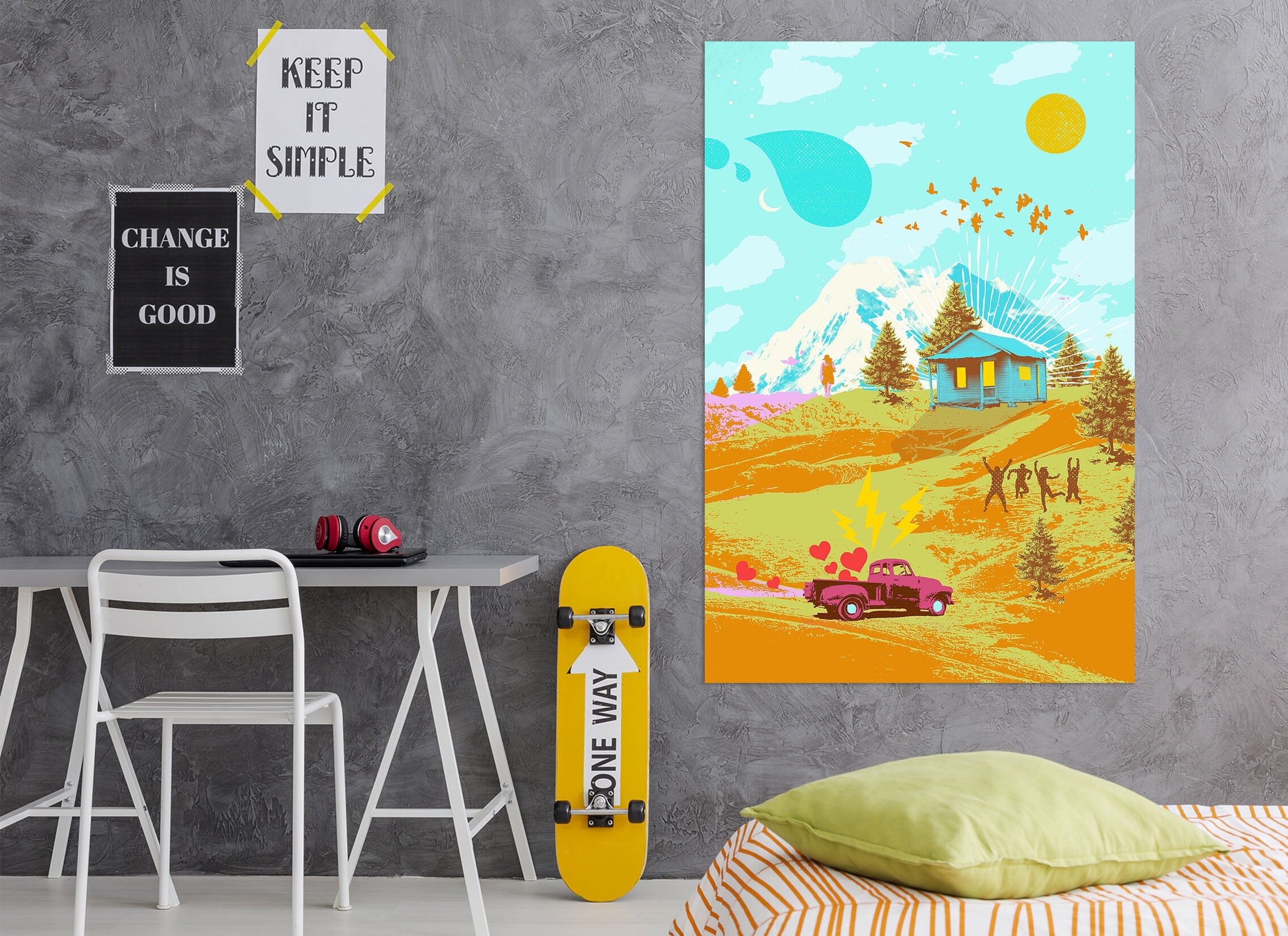 3D Landscape Mountain 002 Showdeer Wall Sticker Wallpaper AJ Wallpaper 2