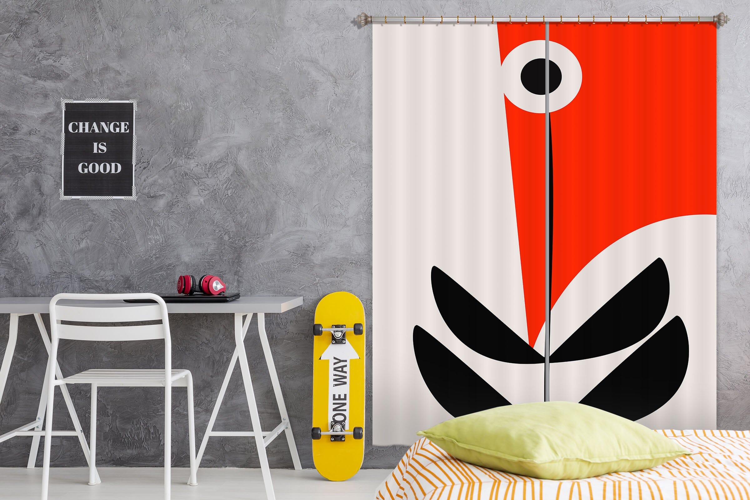 3D Black Eyes 1044 Boris Draschoff Curtain Curtains Drapes Curtains AJ Creativity Home