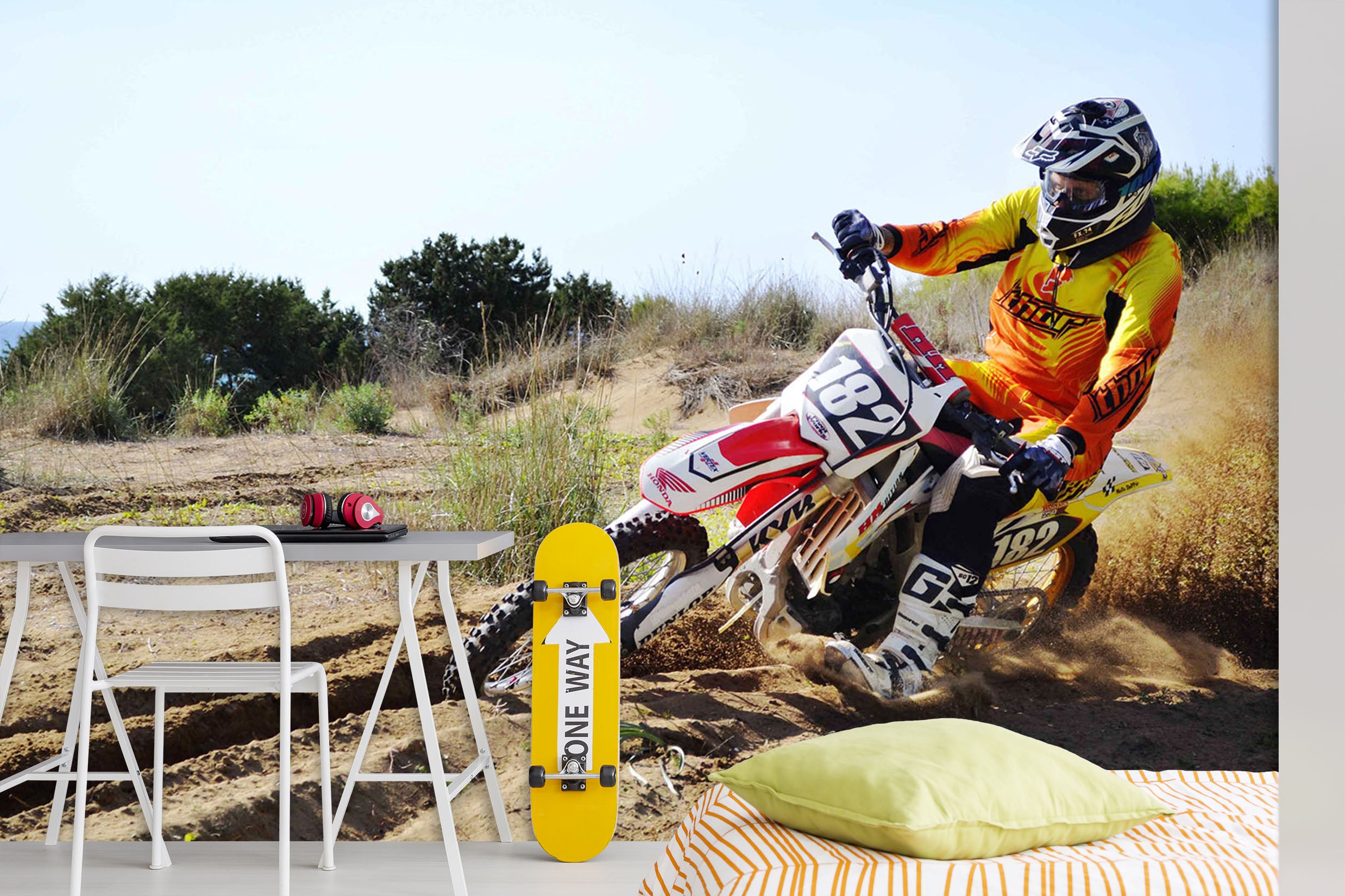 3D Motocross Land 116 Vehicle Wall Murals