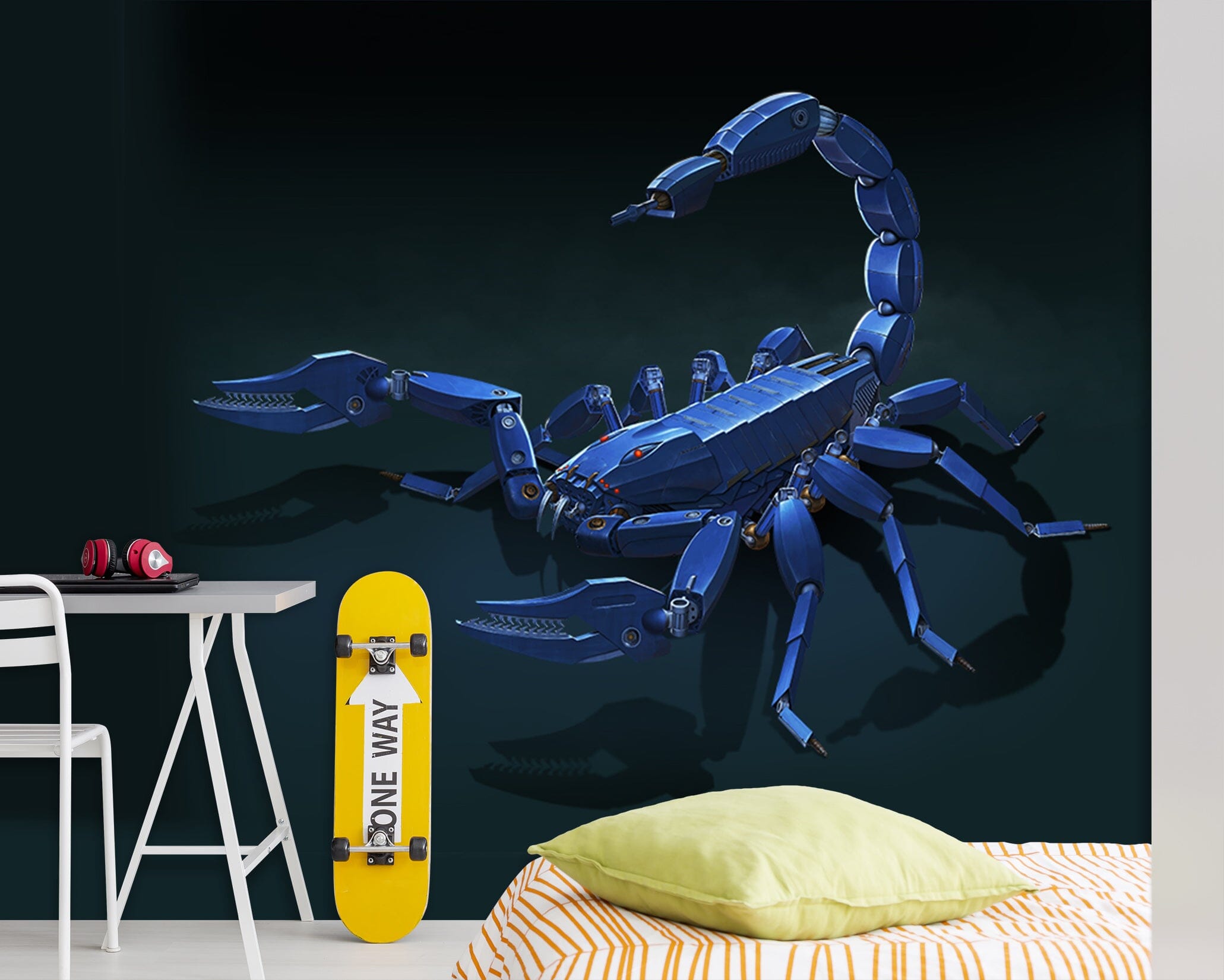 3D Metal Scorpion 1531 Wall Murals Exclusive Designer Vincent Wallpaper AJ Wallpaper 2