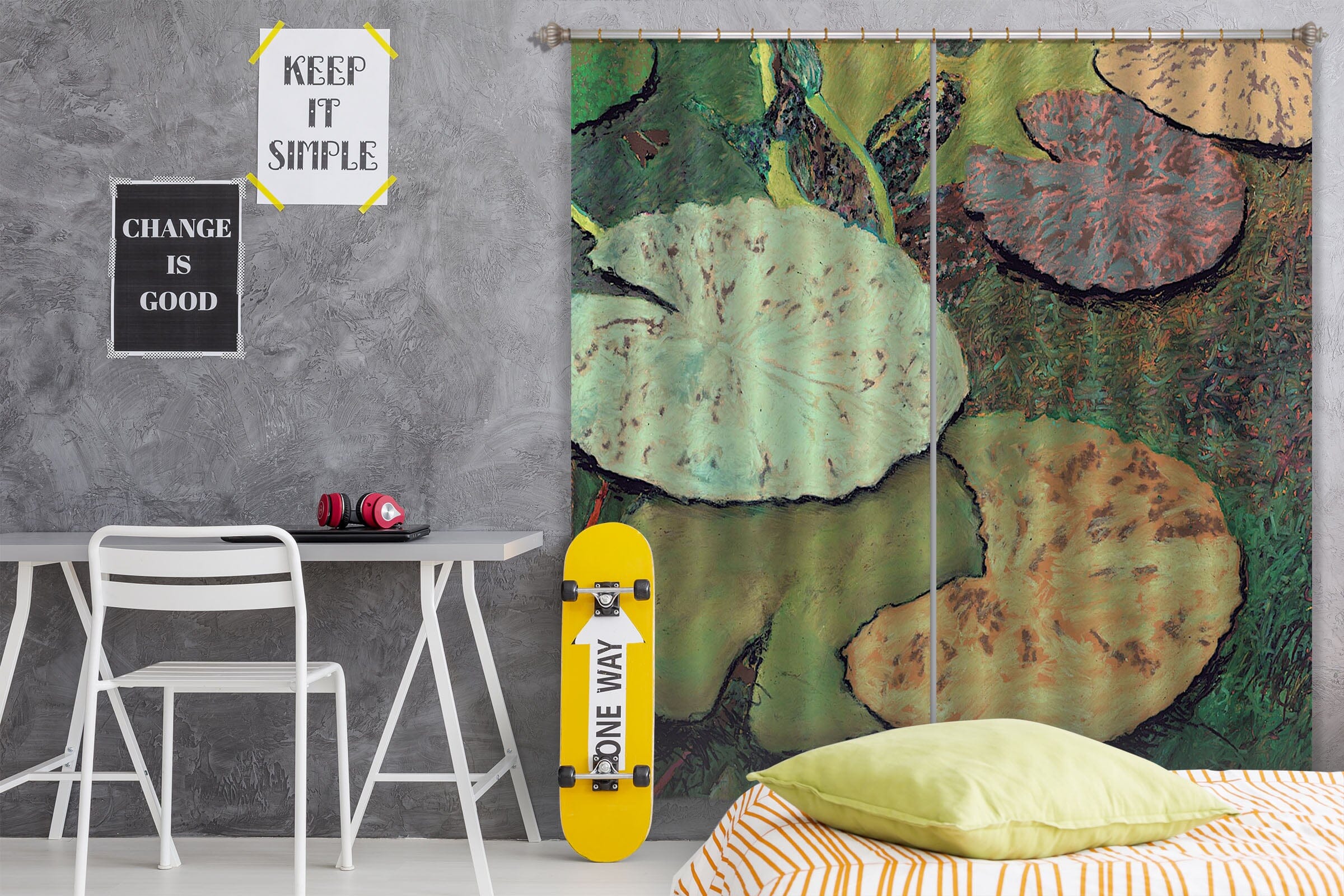 3D Lotus Leaf 281 Allan P. Friedlander Curtain Curtains Drapes Curtains AJ Creativity Home