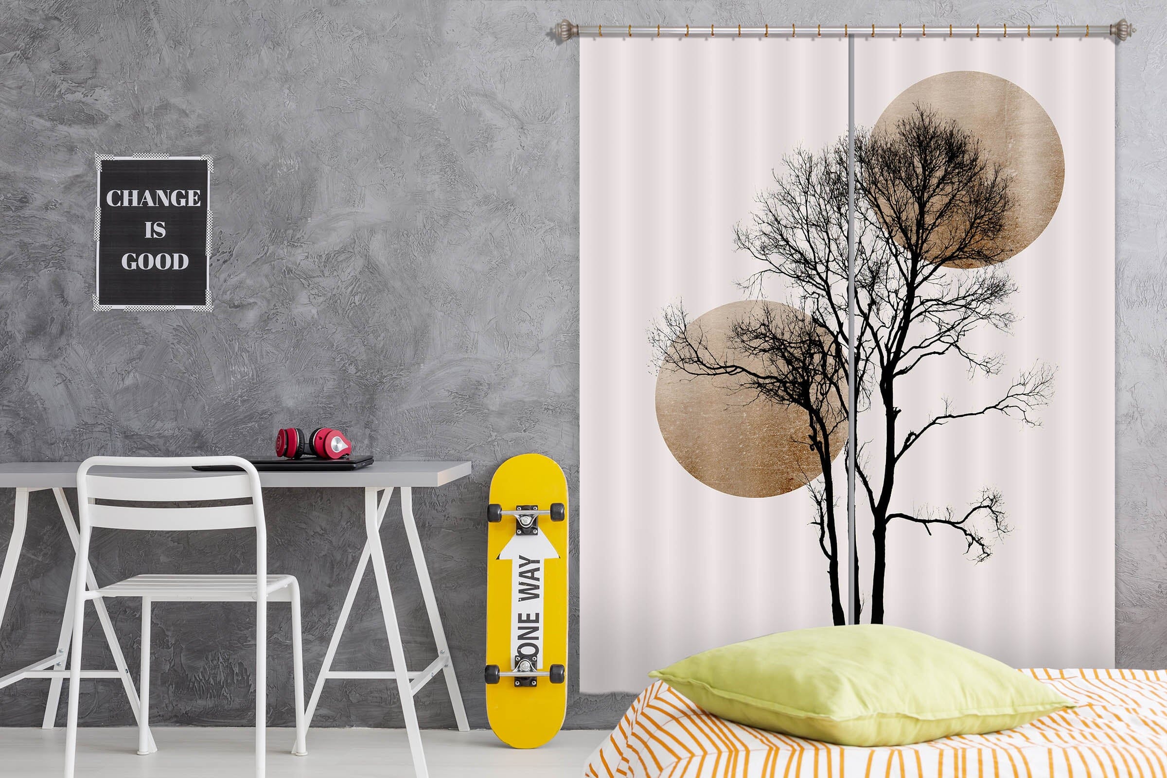 3D Big Tree Pattern 1114 Boris Draschoff Curtain Curtains Drapes Curtains AJ Creativity Home