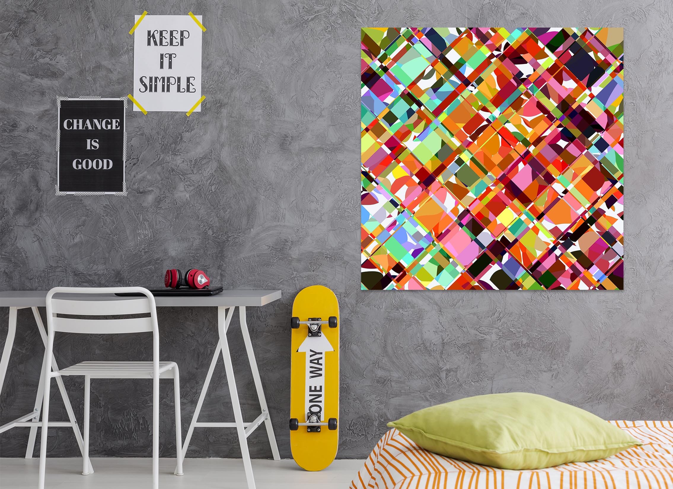 3D Color Pattern 014 Shandra Smith Wall Sticker Wallpaper AJ Wallpaper 2