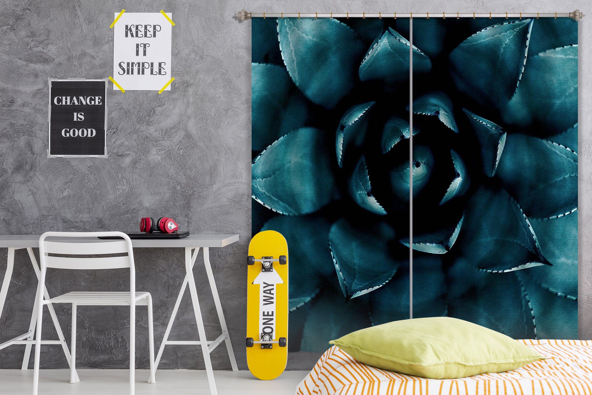 3D Green Flesh 042 Boris Draschoff Curtain Curtains Drapes Curtains AJ Creativity Home