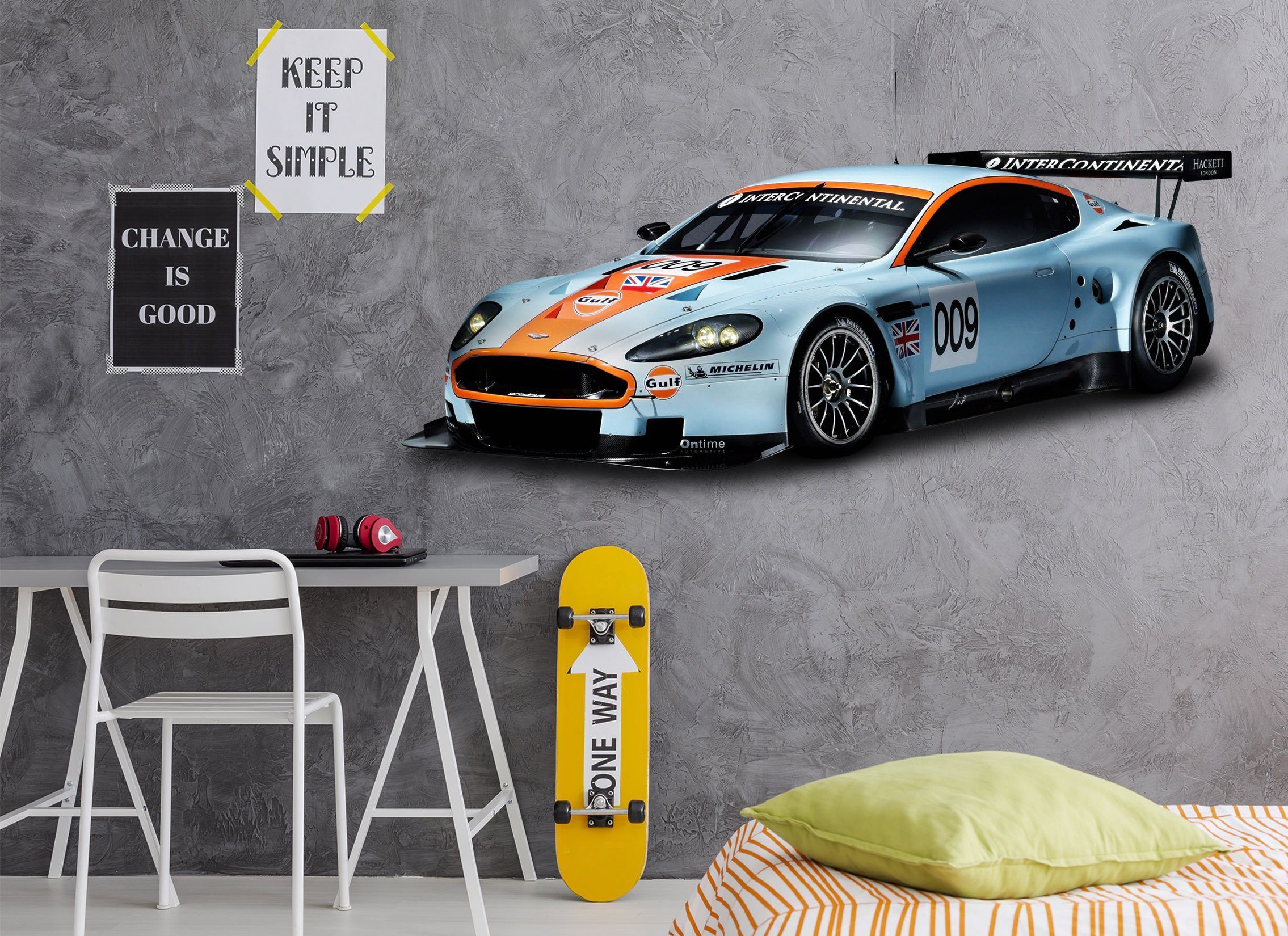 3D Gulf Racing Aston Martin 163 Vehicles Wallpaper AJ Wallpaper