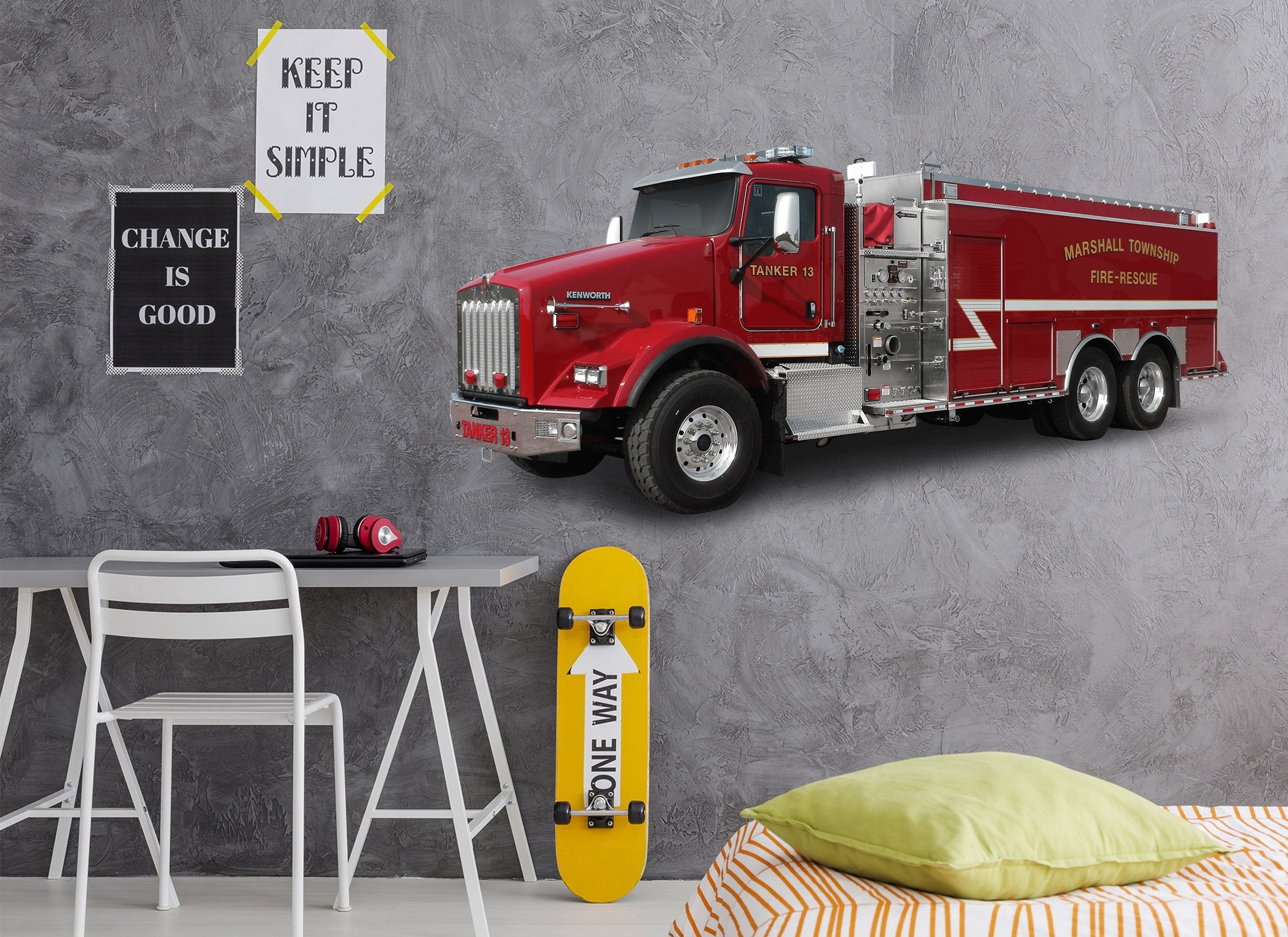 3D Fire Truck 0011 Vehicles Wallpaper AJ Wallpaper