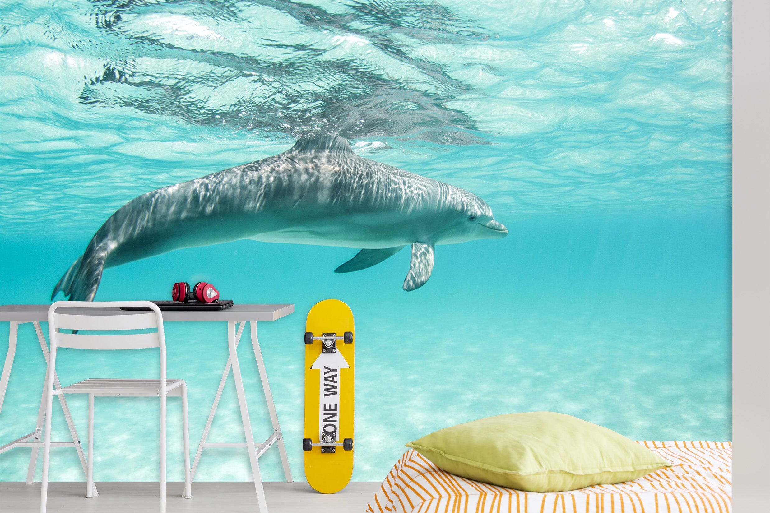 3D Dolphin Leisure 225 Wall Murals Wallpaper AJ Wallpaper 2