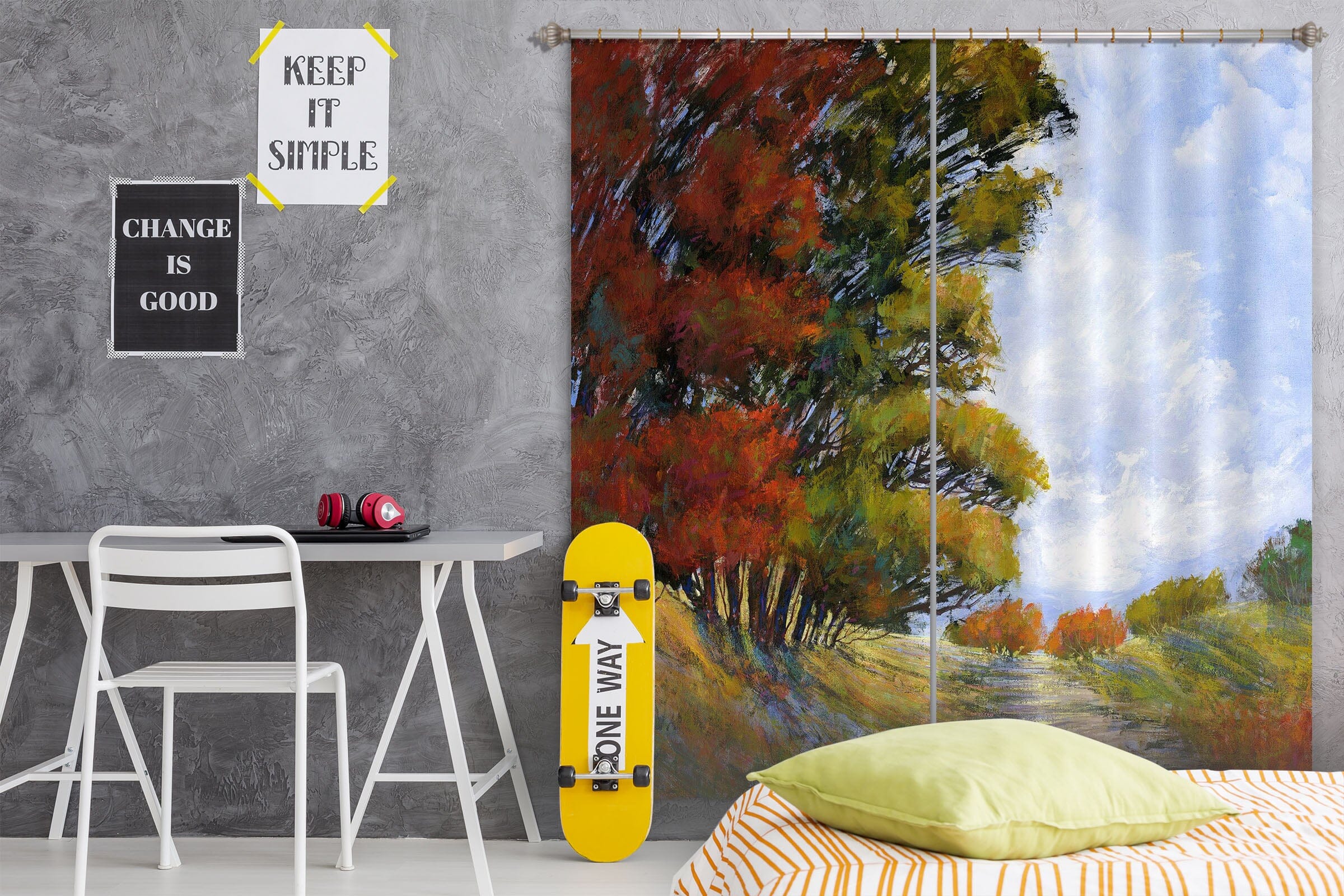 3D Autumn Forest 216 Michael Tienhaara Curtain Curtains Drapes Curtains AJ Creativity Home