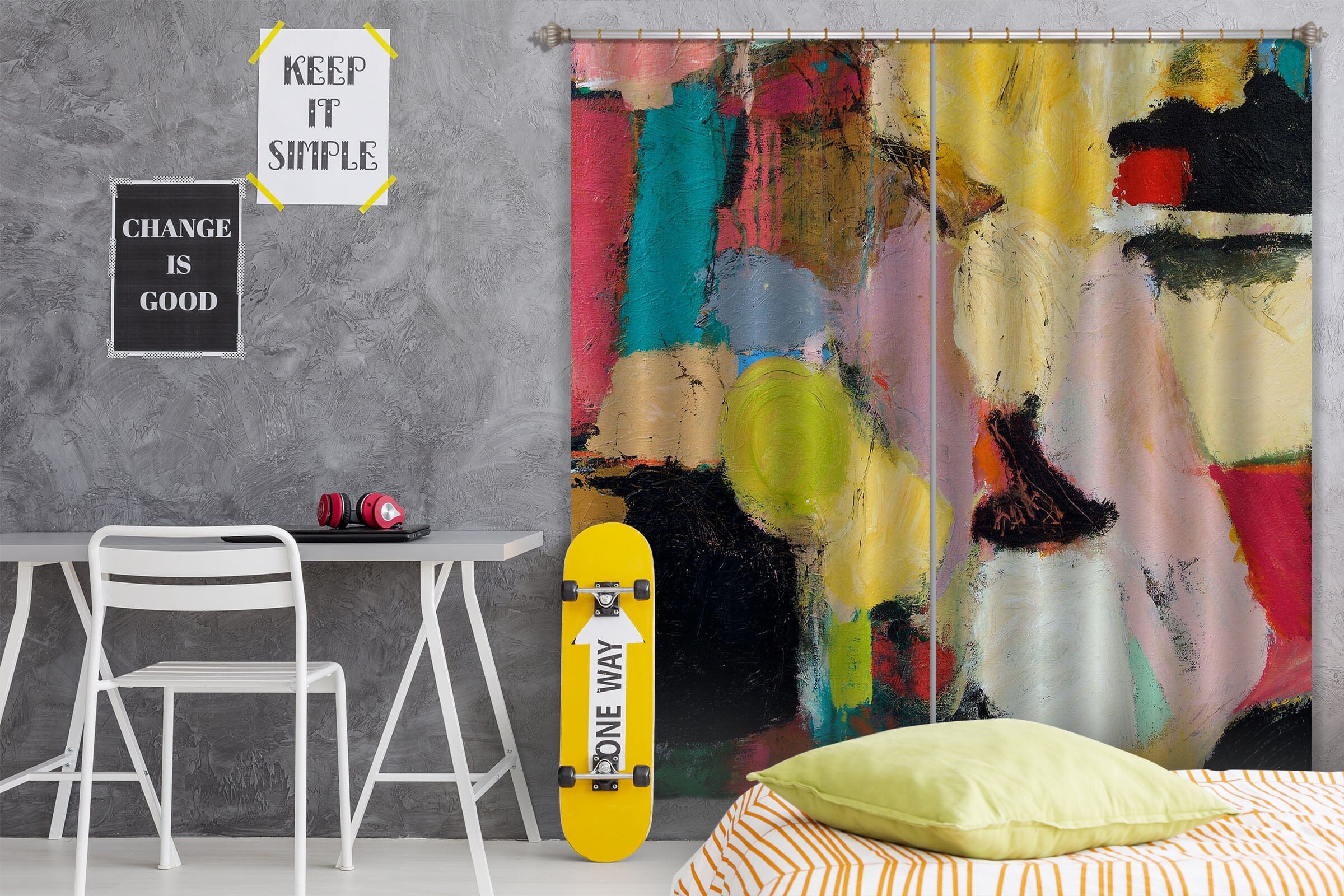 3D Random Draw 207 Allan P. Friedlander Curtain Curtains Drapes Curtains AJ Creativity Home