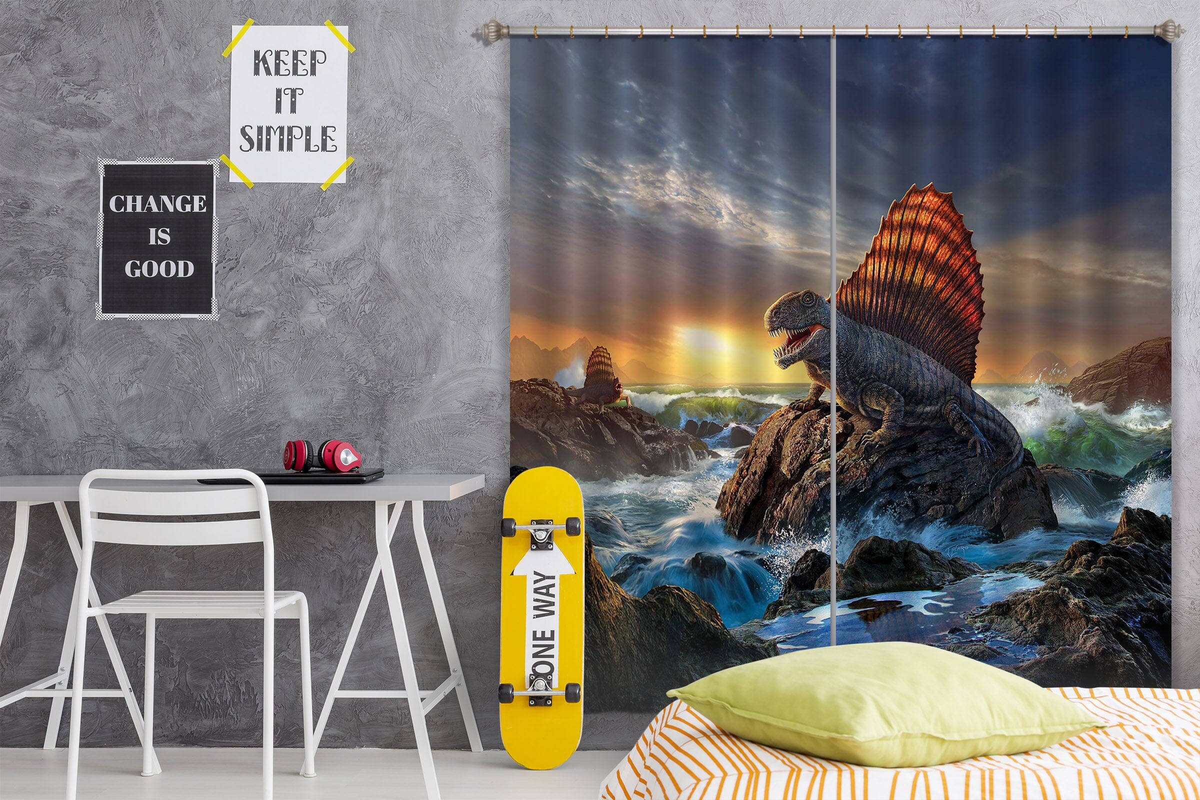3D Giant Tsunami 058 Jerry LoFaro Curtain Curtains Drapes Curtains AJ Creativity Home