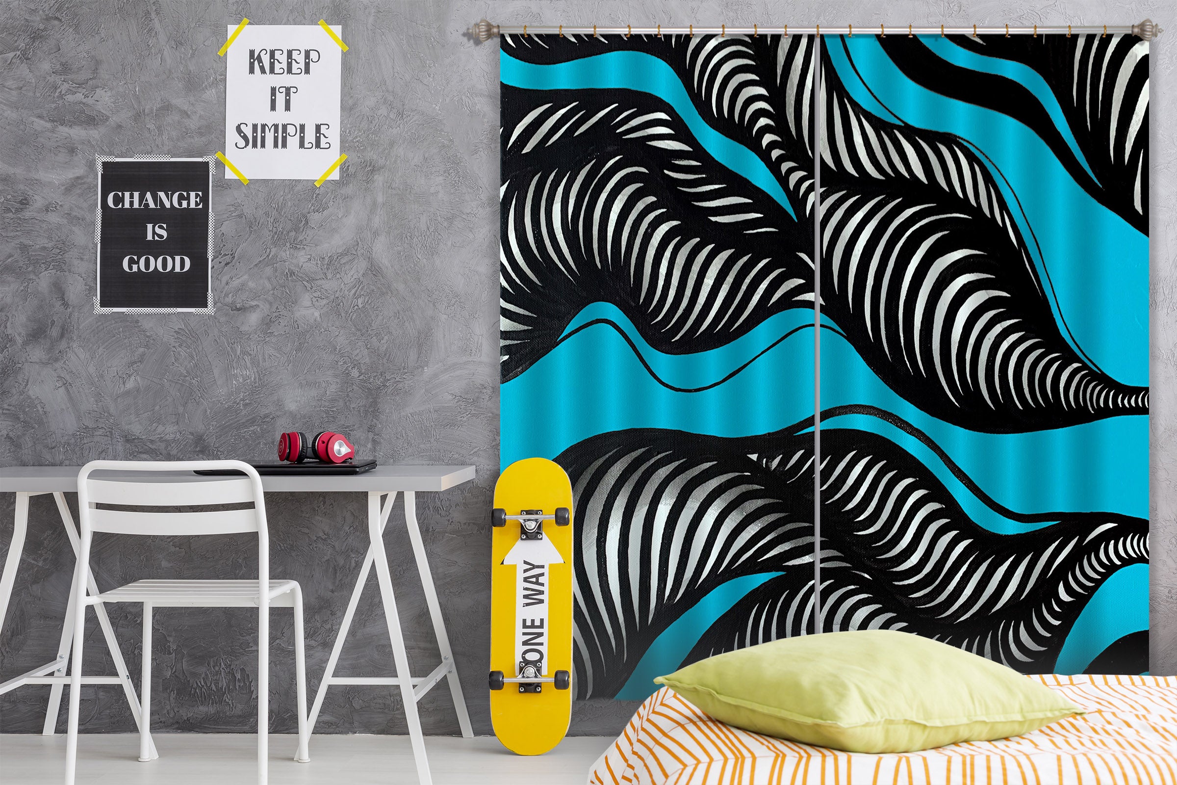 3D Black Vortex 386 Jacqueline Reynoso Curtain Curtains Drapes