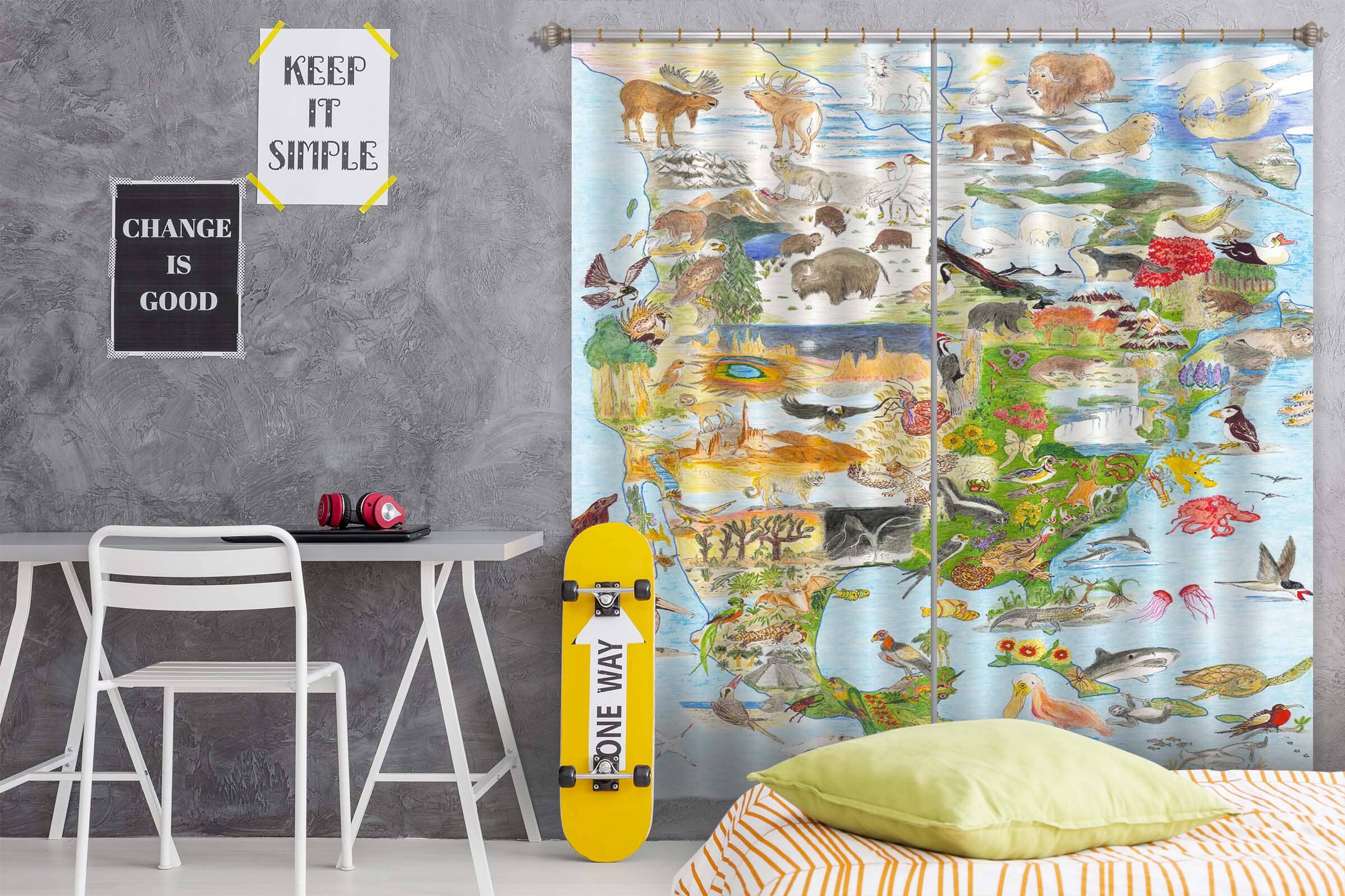 3D Animal Family 053 Michael Sewell Curtain Curtains Drapes Curtains AJ Creativity Home