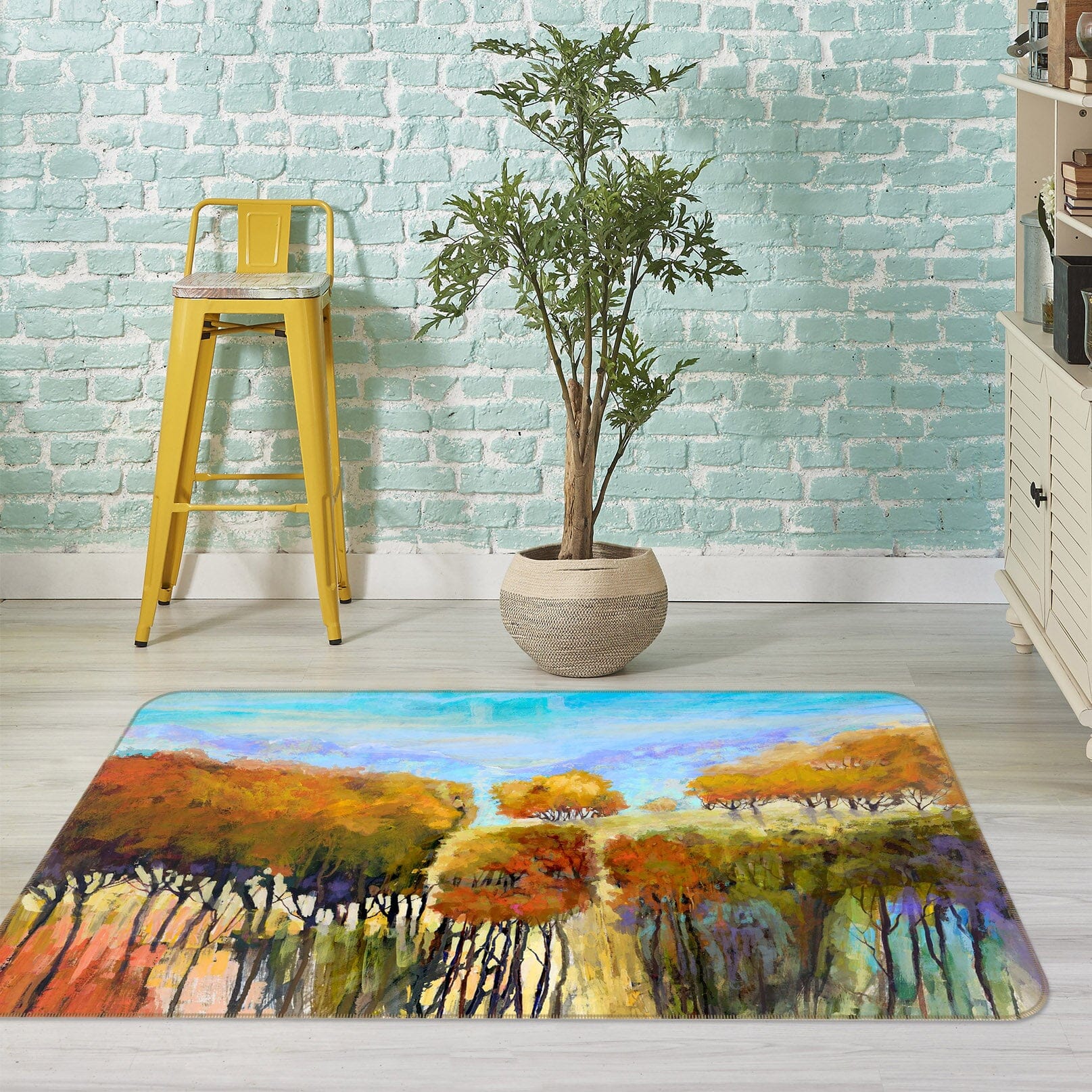 3D Painting Woods 114 Michael Tienhaara Rug Non Slip Rug Mat Mat AJ Creativity Home