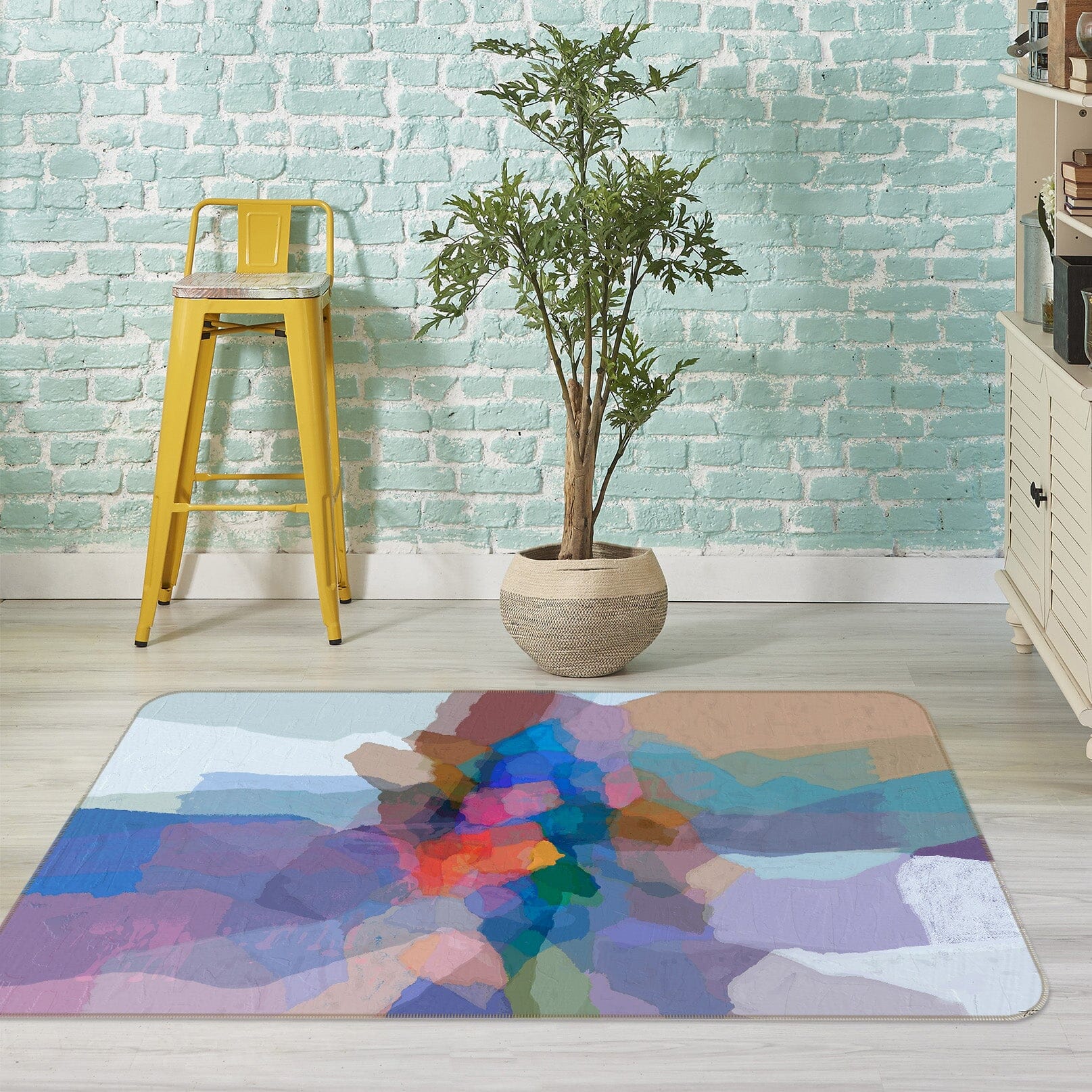 3D Color Pattern 104 Michael Tienhaara Rug Non Slip Rug Mat Mat AJ Creativity Home