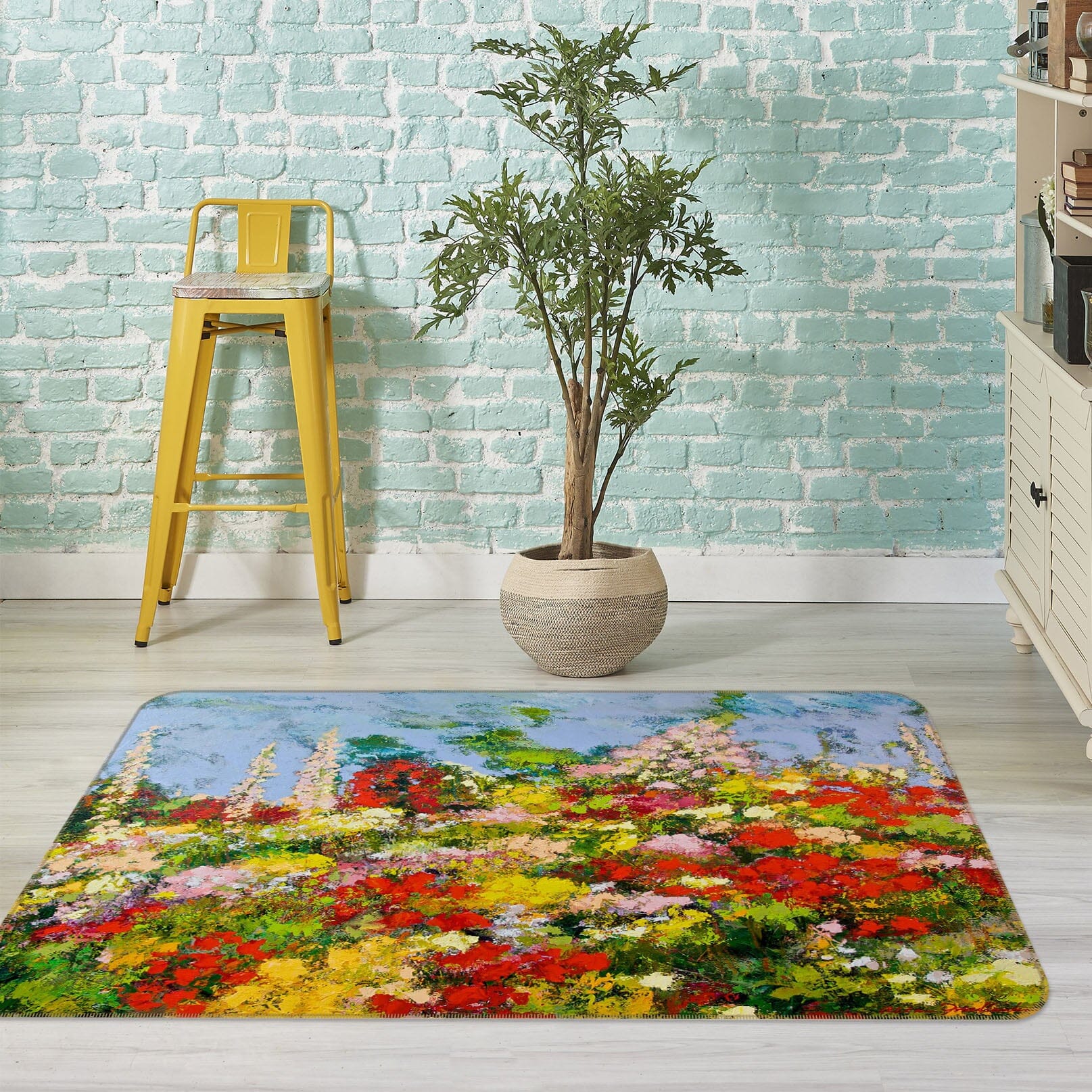 3D Colorful Garden 1062 Allan P. Friedlander Rug Non Slip Rug Mat Mat AJ Creativity Home