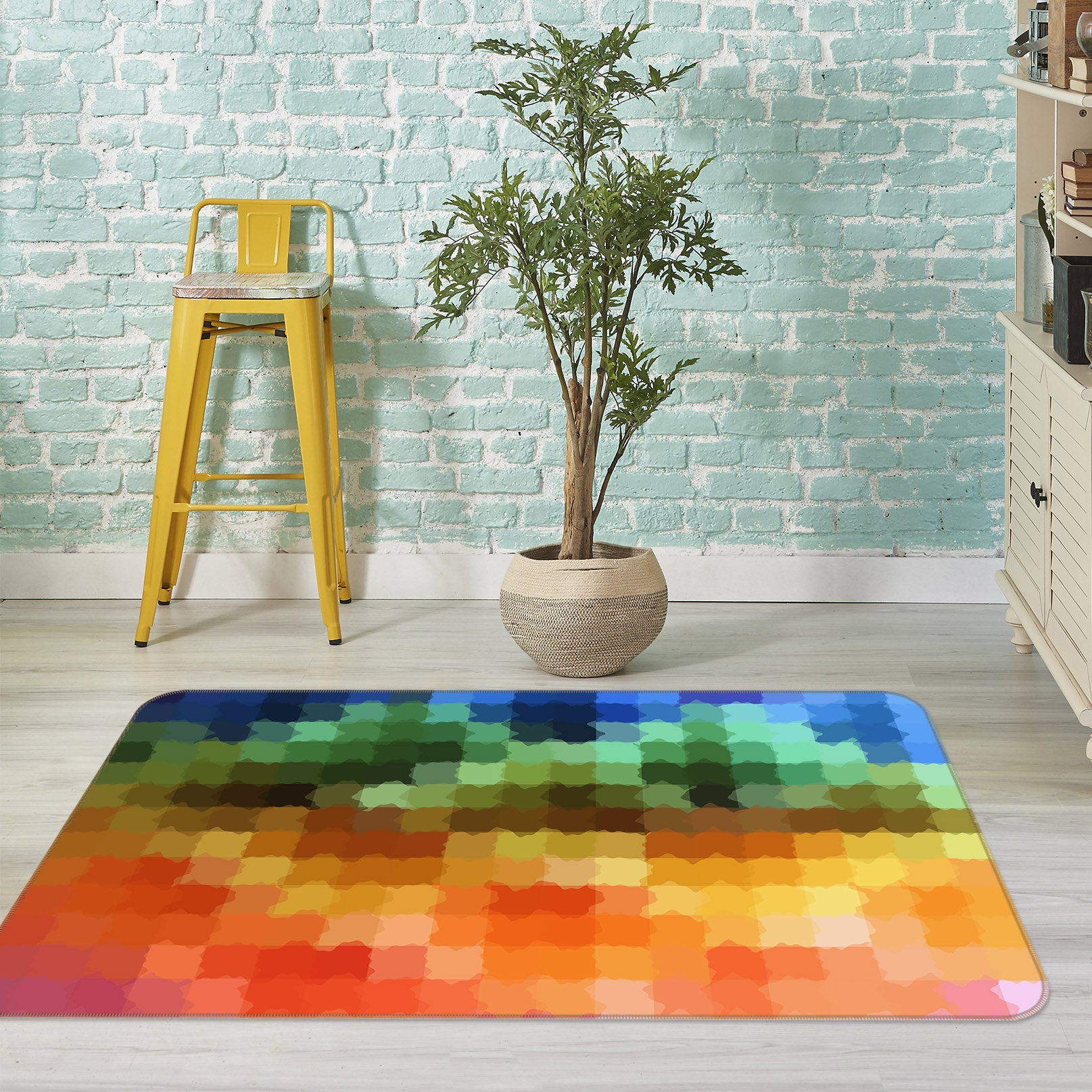 3D Color Multicultural 70043 Shandra Smith Rug Non Slip Rug Mat
