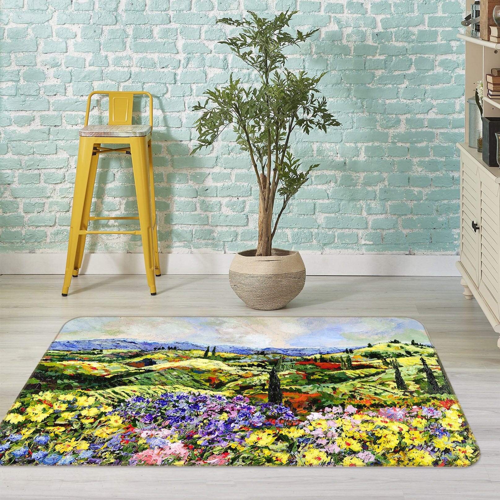 3D Summer Garden 1007 Allan P. Friedlander Rug Non Slip Rug Mat Mat AJ Creativity Home