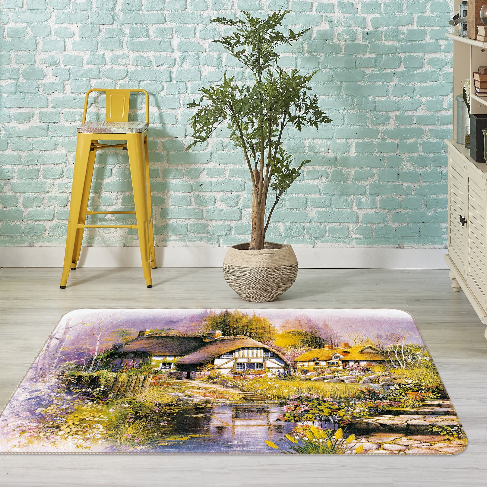 3D Houses 33119 Non Slip Rug Mat