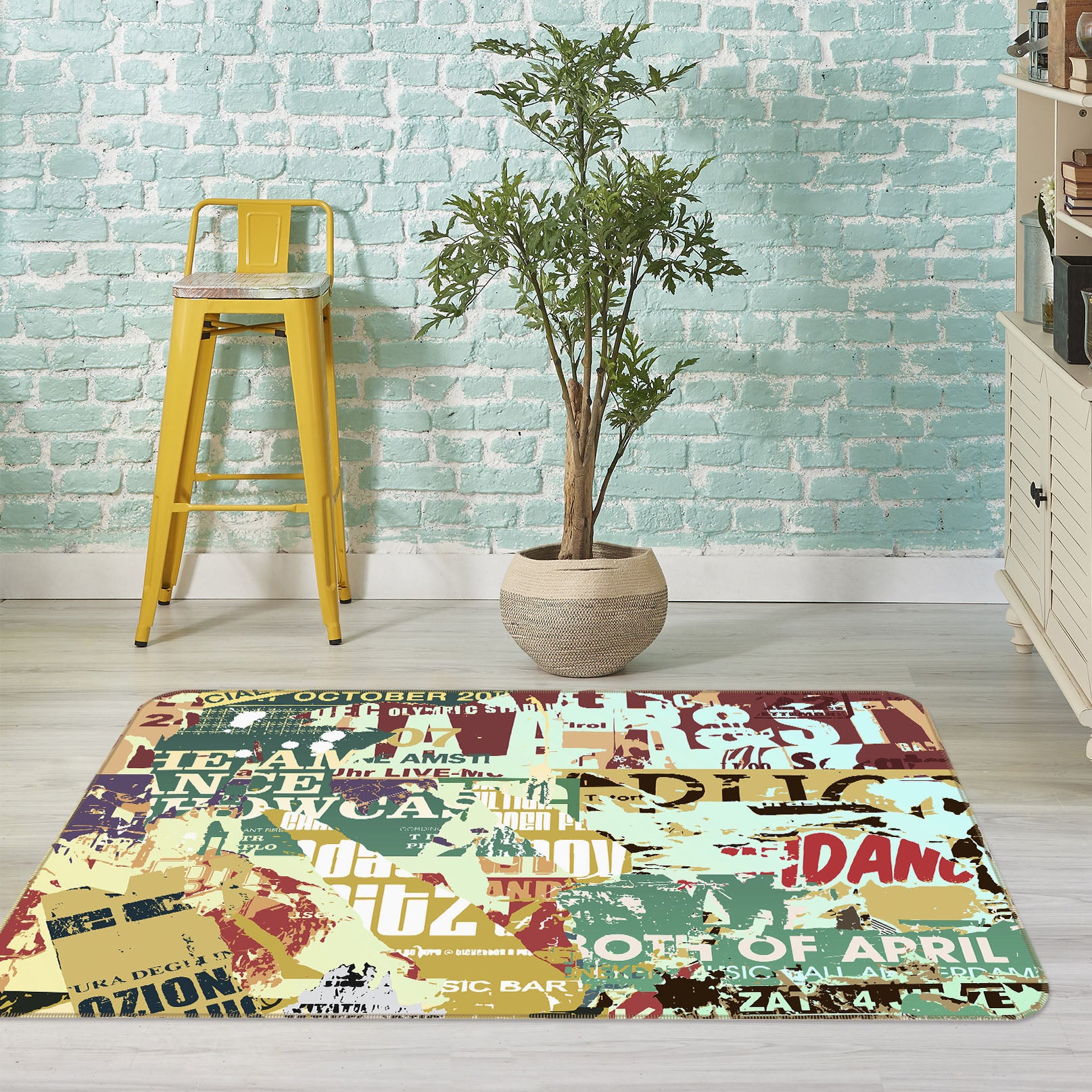 3D Pattern 35210 Non Slip Rug Mat
