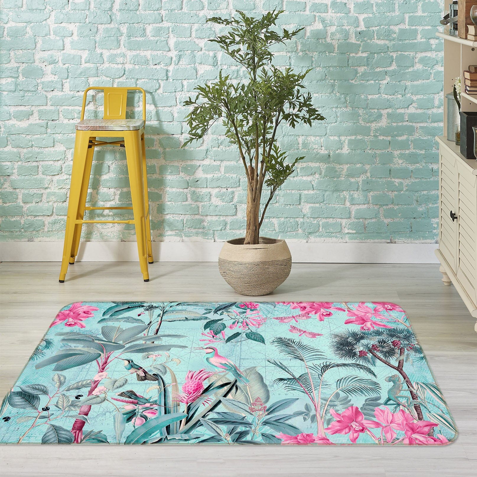 3D Flowers Birds 1026 Andrea haase Rug Non Slip Rug Mat Mat AJ Creativity Home