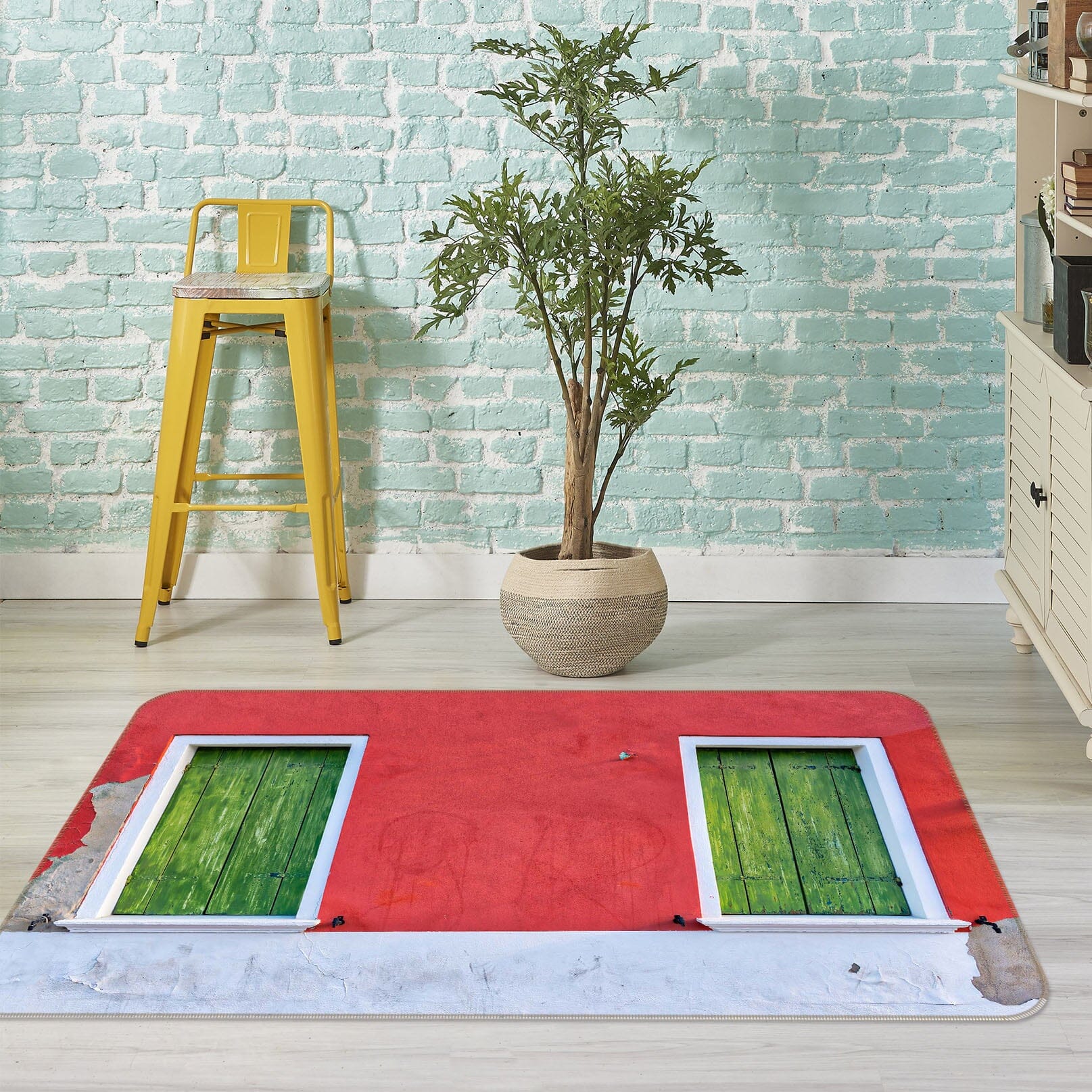 3D Green Gate 1101 Marco Carmassi Rug Non Slip Rug Mat Mat AJ Creativity Home