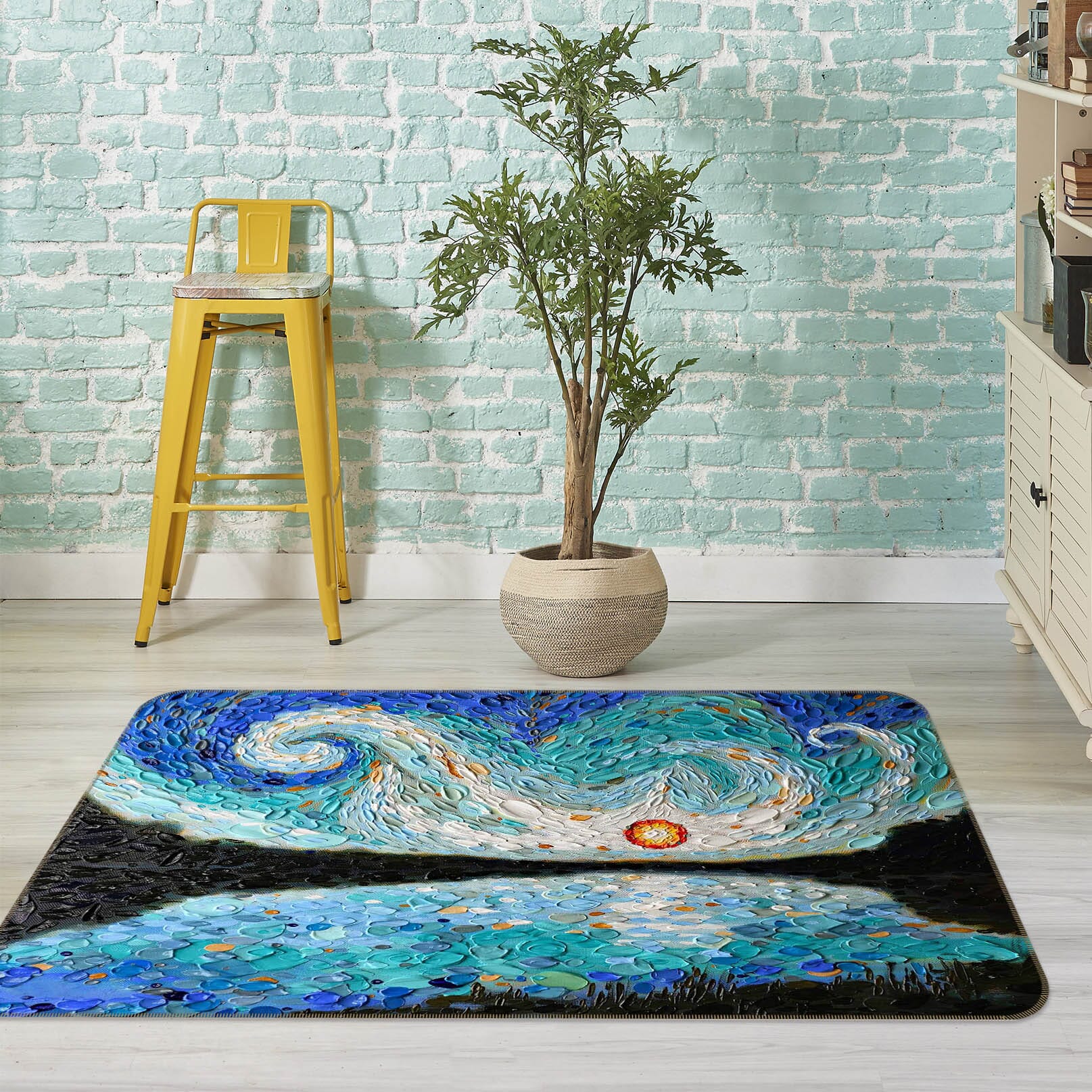 3D Eye Of The Sky 1049 Dena Tollefson Rug Non Slip Rug Mat Mat AJ Creativity Home