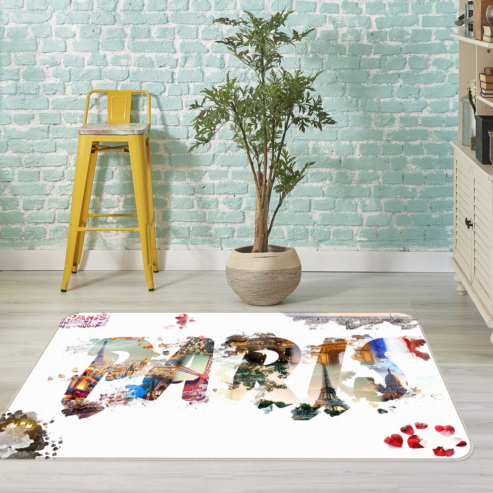 3D Paris 77078 Non Slip Rug Mat