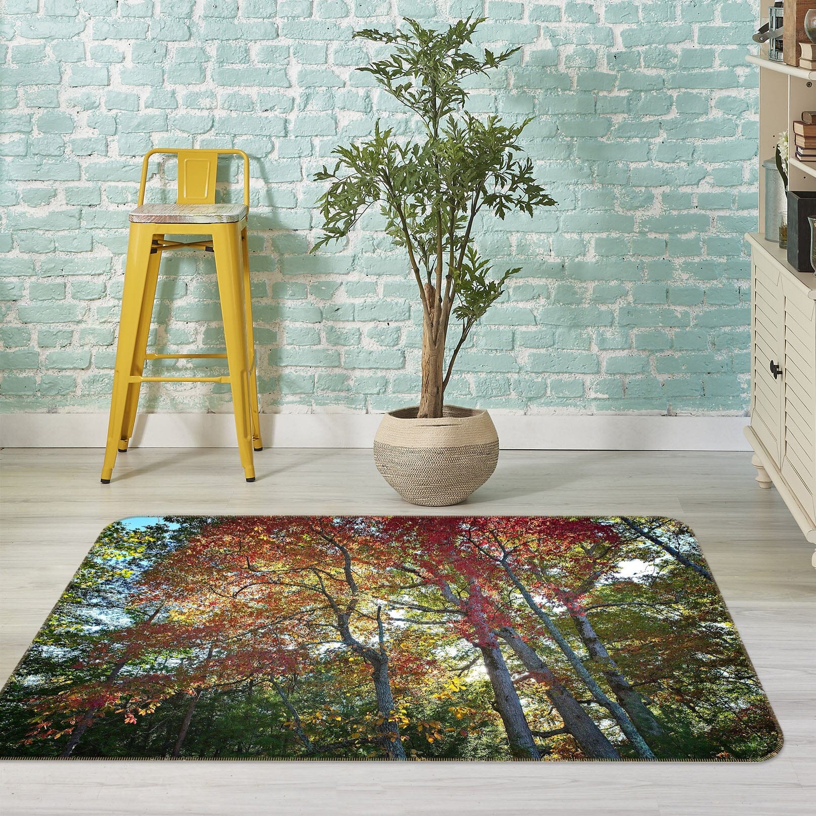 3D Forest Sunlight 1119 Kathy Barefield Rug Non Slip Rug Mat Mat AJ Creativity Home
