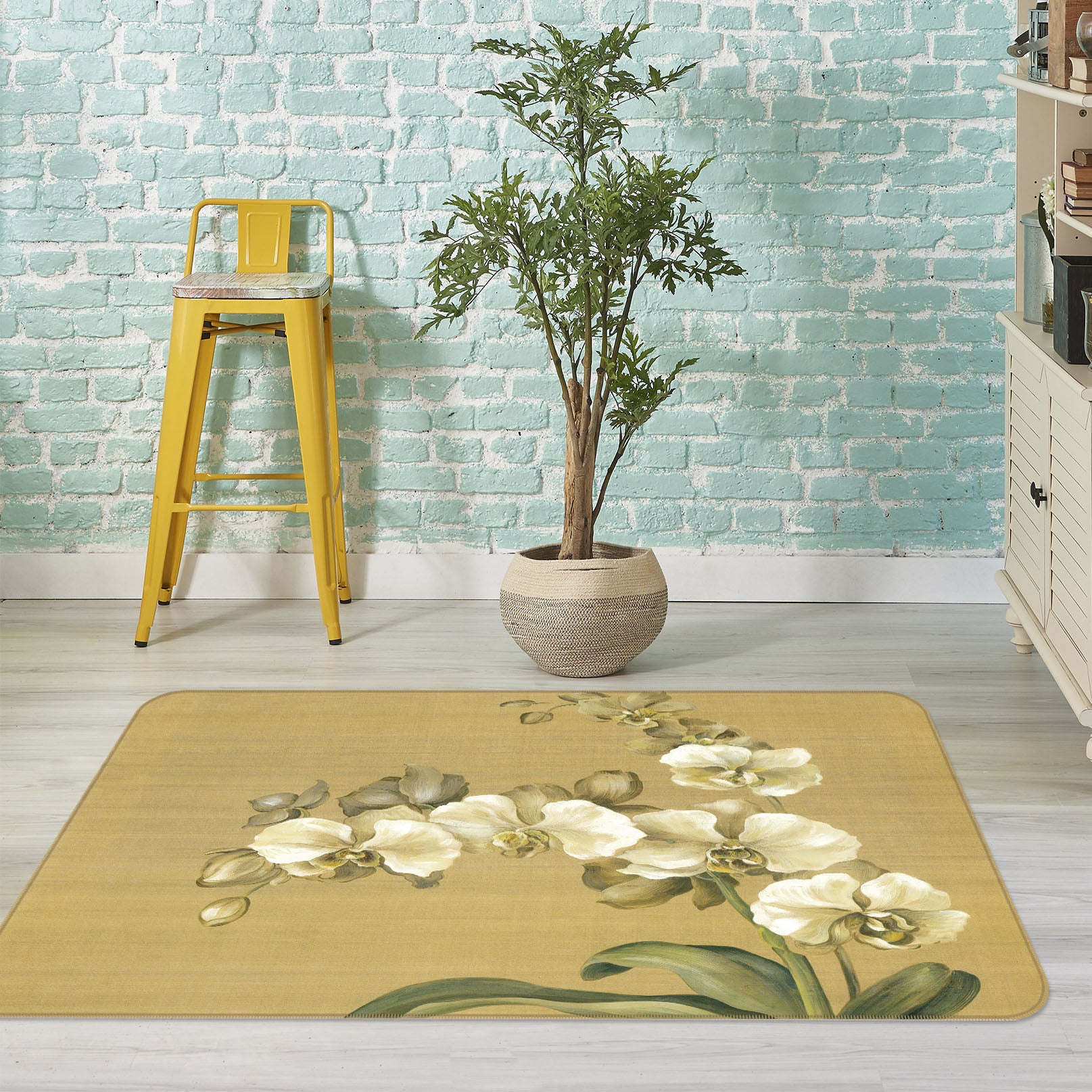 3D Flowers 32069 Non Slip Rug Mat