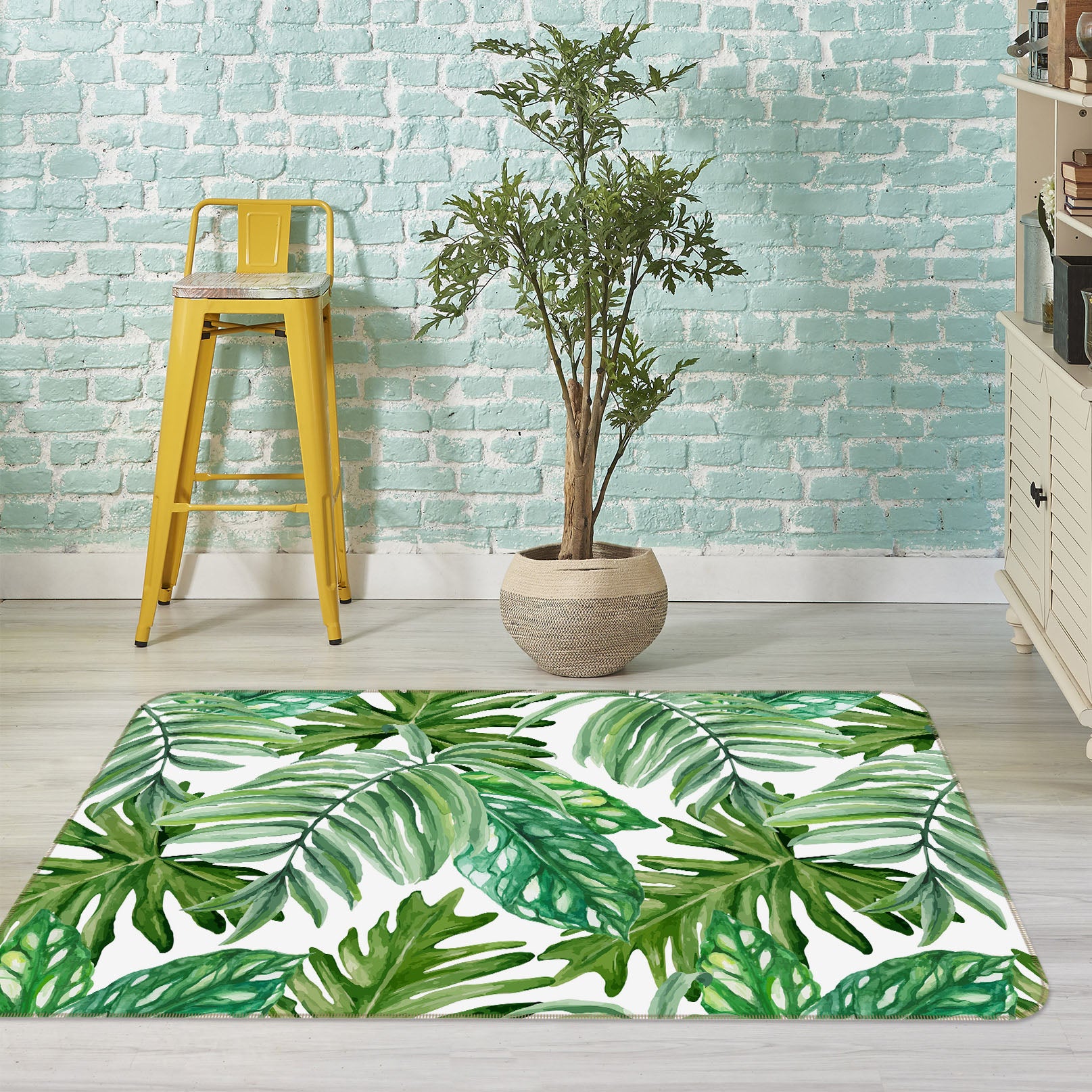 3D Leaves 34142 Non Slip Rug Mat