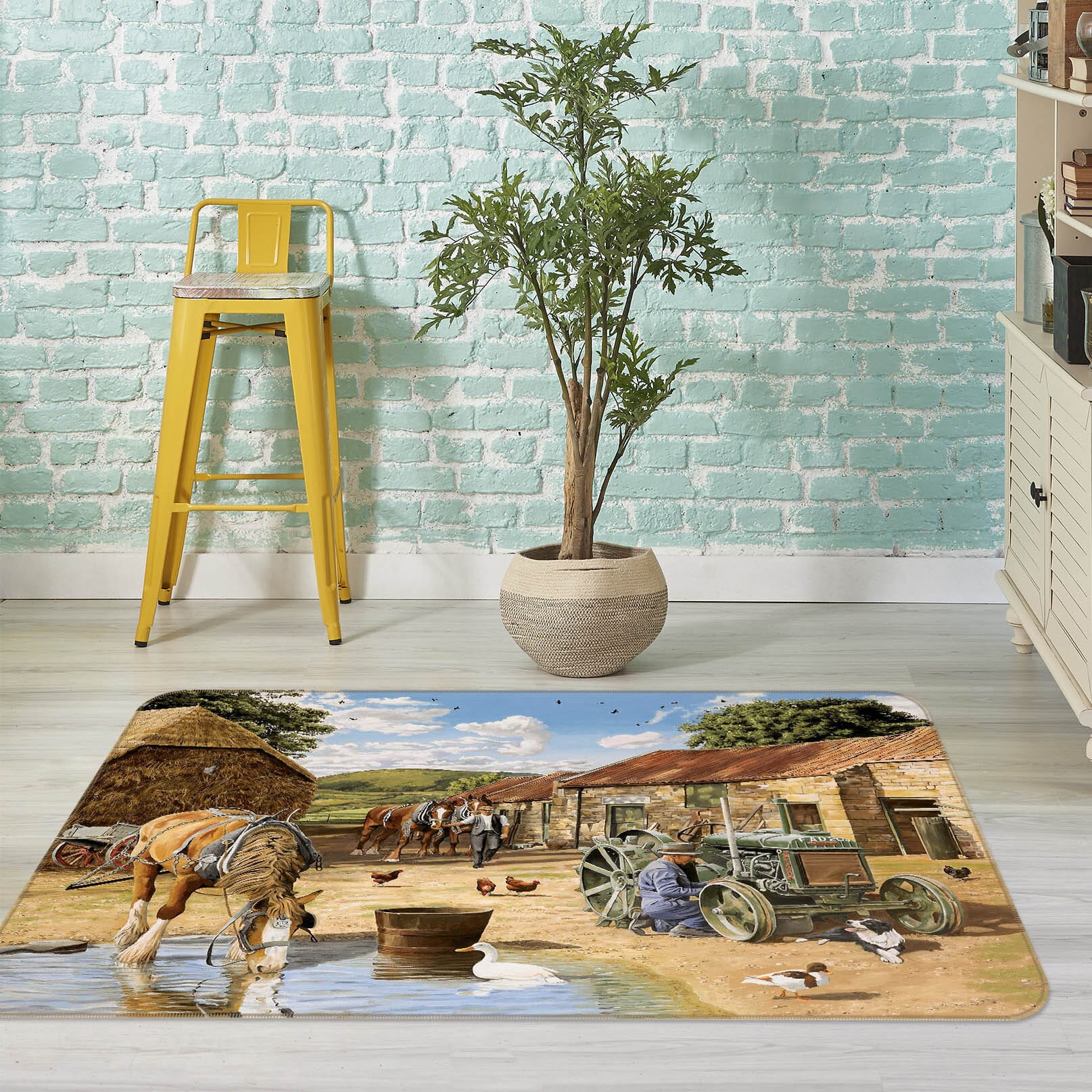 3D Wrangler 1056 Trevor Mitchell Rug Non Slip Rug Mat Mat AJ Creativity Home