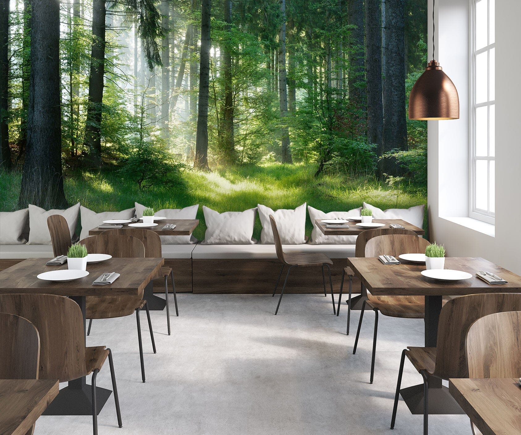 3D Green Forest 245 Wall Murals Wallpaper AJ Wallpaper 2