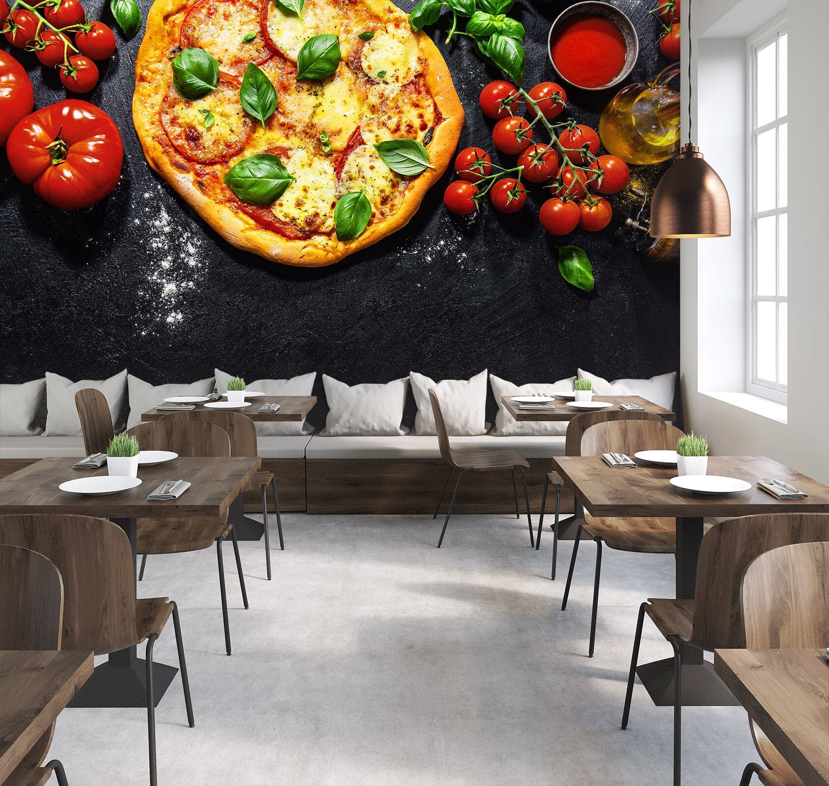 3D Freshly Baked Pizza 1454 Wall Murals Wallpaper AJ Wallpaper 2