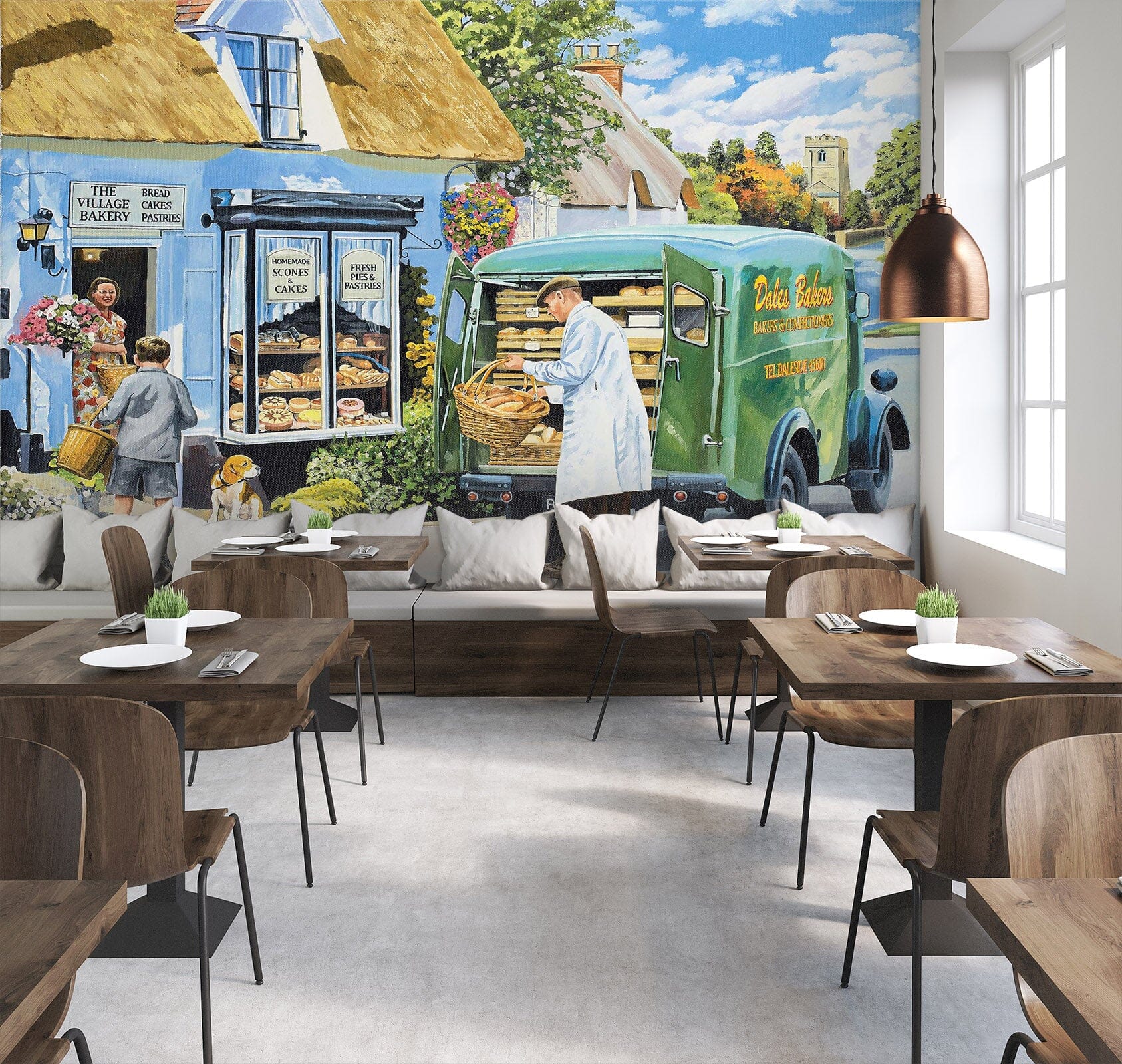 3D The Village Bakery 1070 Trevor Mitchell Wall Mural Wall Murals Wallpaper AJ Wallpaper 2