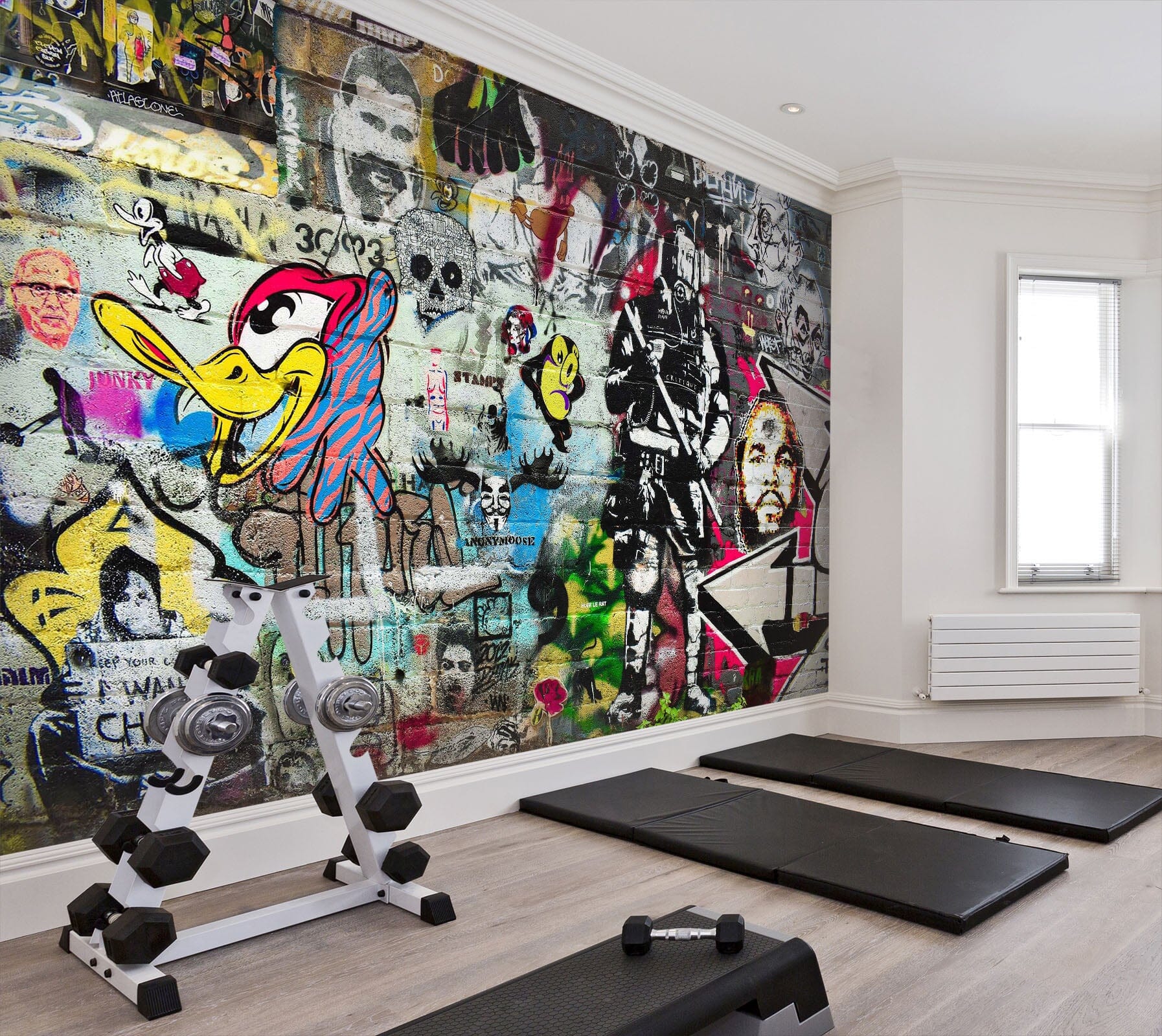 3D Graffiti Wall 104 Wall Murals Wallpaper AJ Wallpaper 2