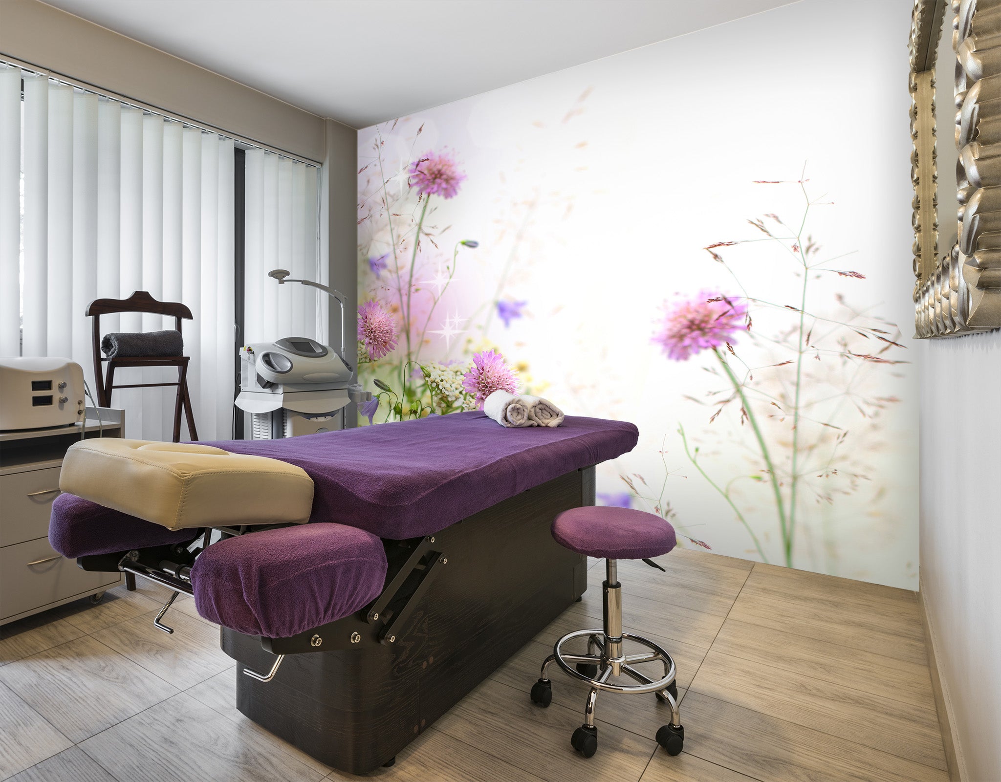 3D Purple Flower Nature 070 Wall Murals