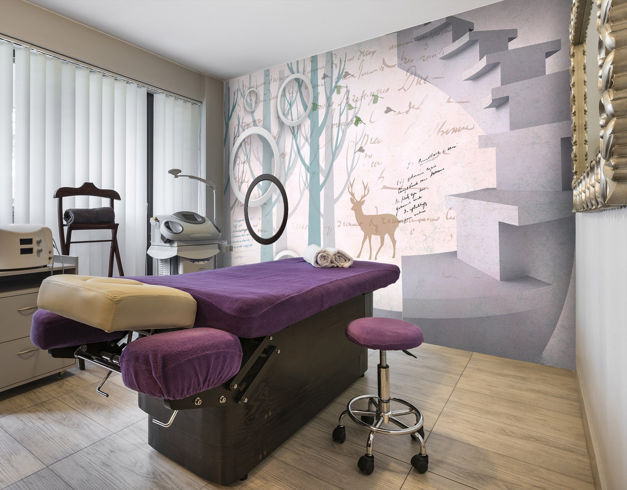 3D Staircase Deer 097 Wall Murals Wallpaper AJ Wallpaper 2