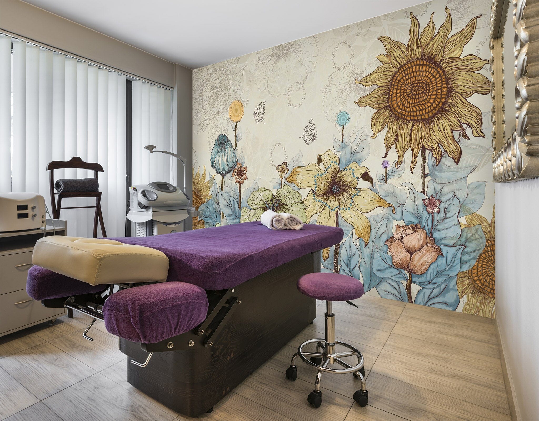 3D Sunflower 366 Wall Murals Wallpaper AJ Wallpaper 2