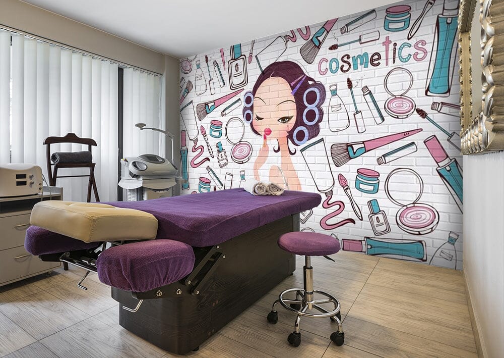 3D Curly Girl 1531 Wall Murals Wallpaper AJ Wallpaper 2