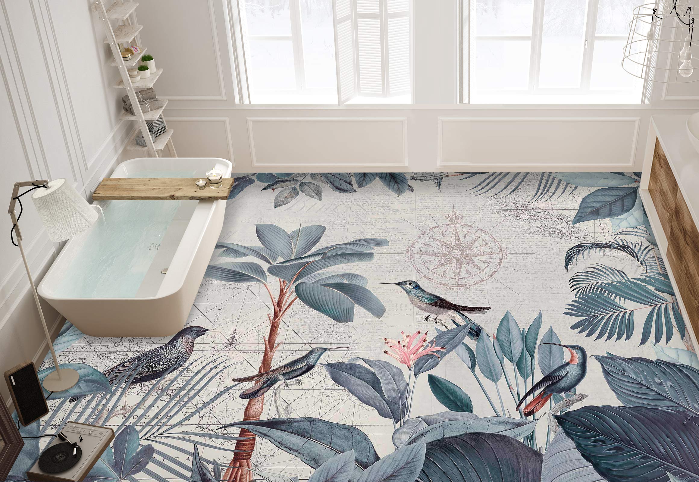 3D Bird Grove 10048 Andrea Haase Floor Mural