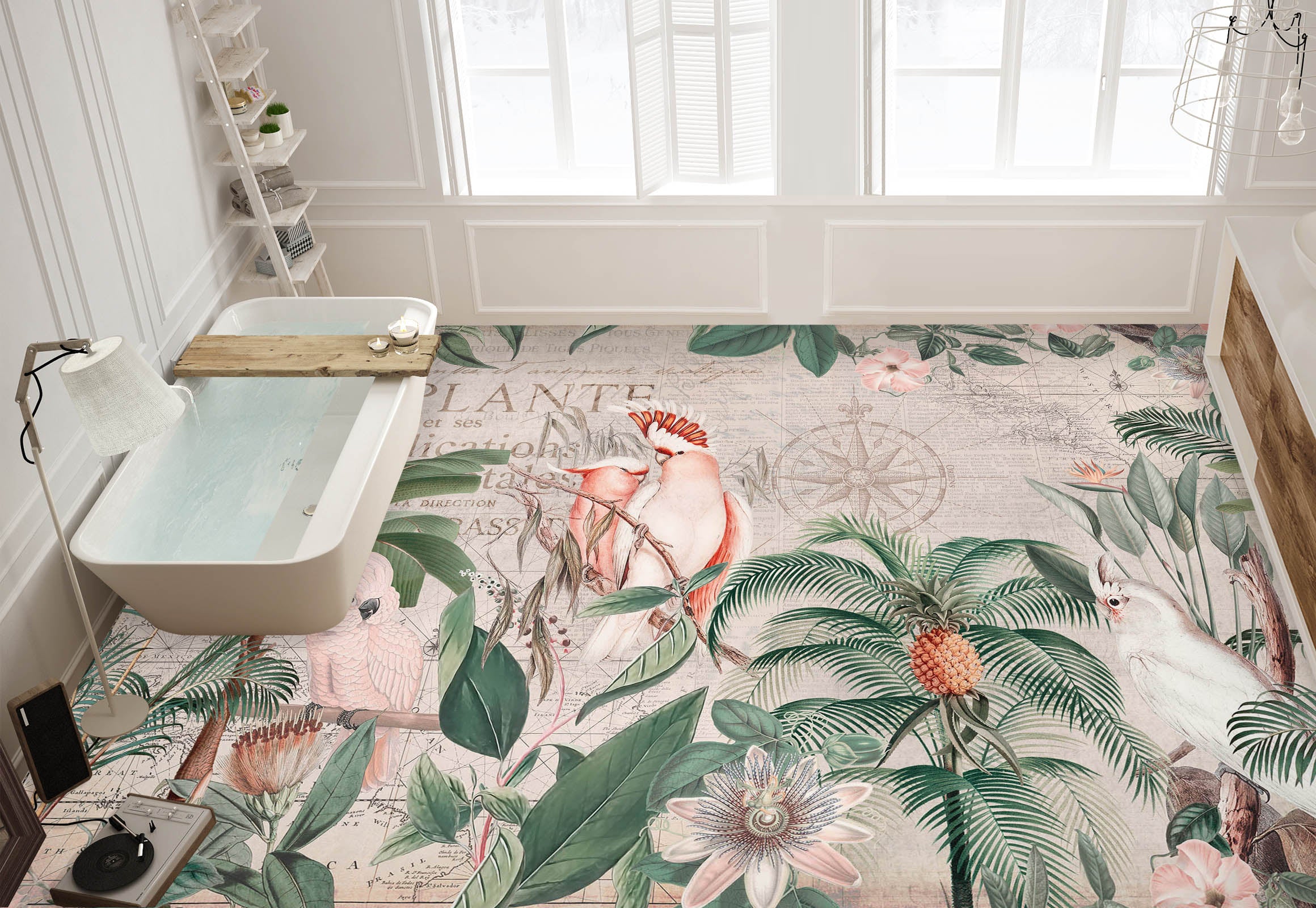 3D Grove Parrot Pineapple 104171 Andrea Haase Floor Mural