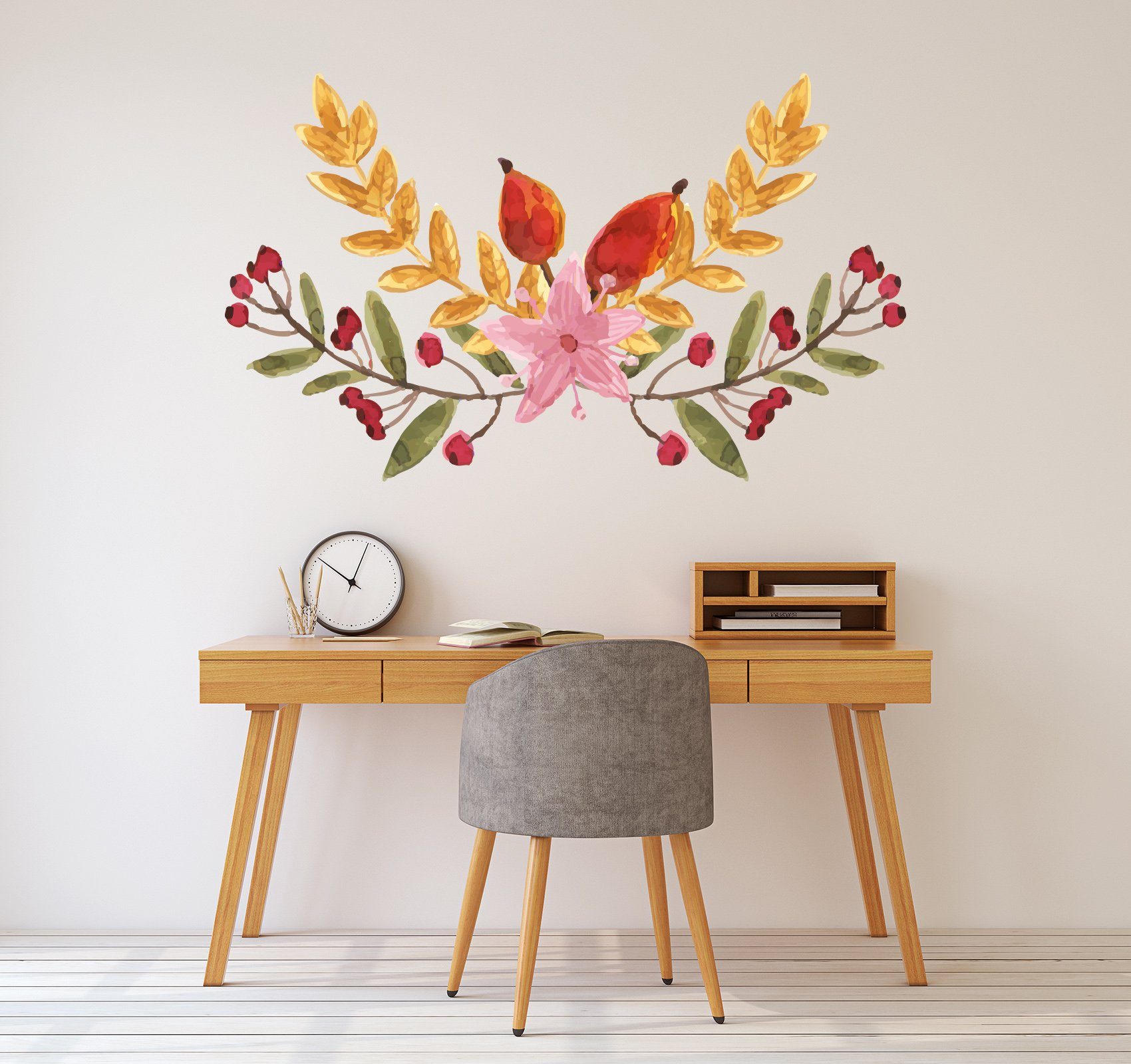 3D Doodle Flower Fruit 087 Wall Stickers Wallpaper AJ Wallpaper