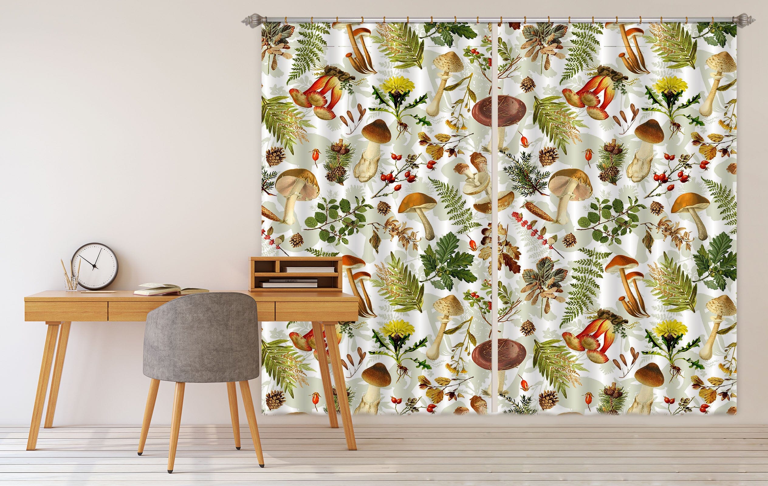 3D Mushroom 261 Uta Naumann Curtain Curtains Drapes Curtains AJ Creativity Home