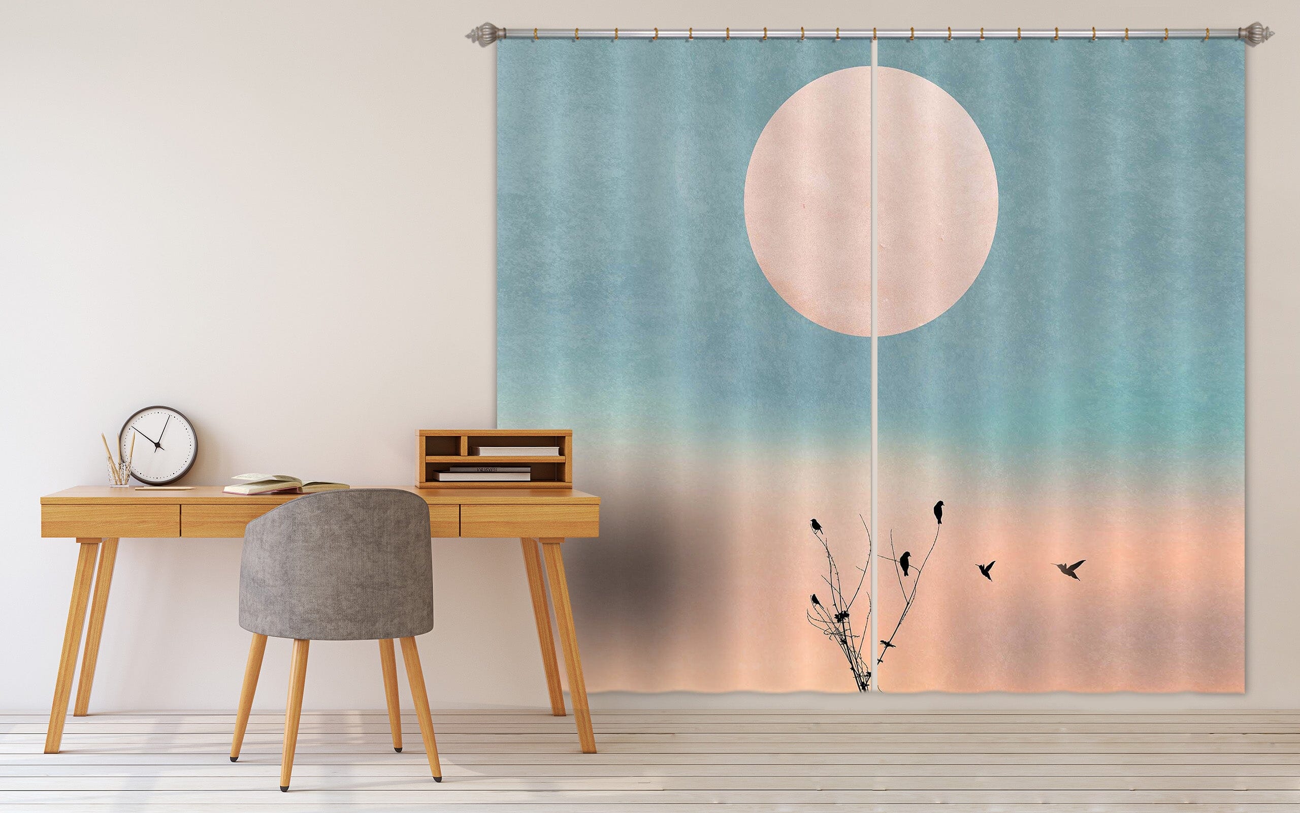 3D Waking Up Warm 065 Boris Draschoff Curtain Curtains Drapes Curtains AJ Creativity Home