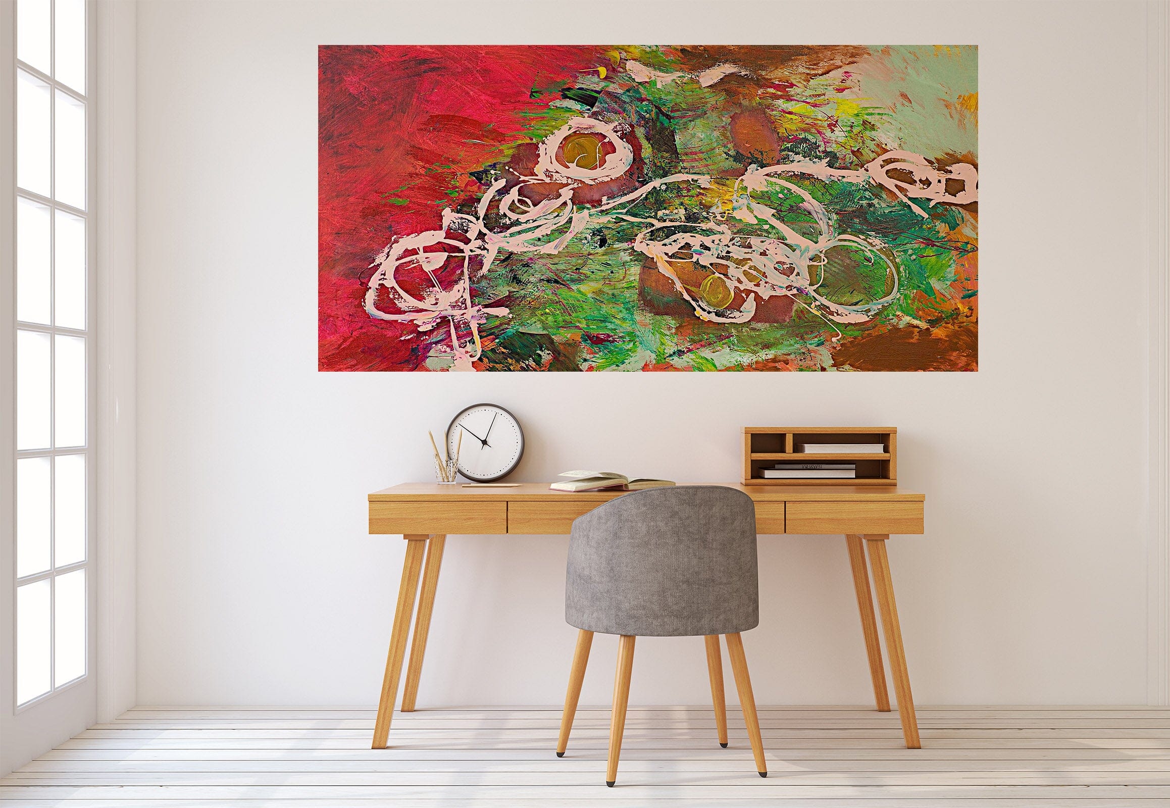 3D Painted Flowers 002 Allan P. Friedlander Wall Sticker Wallpaper AJ Wallpaper 2