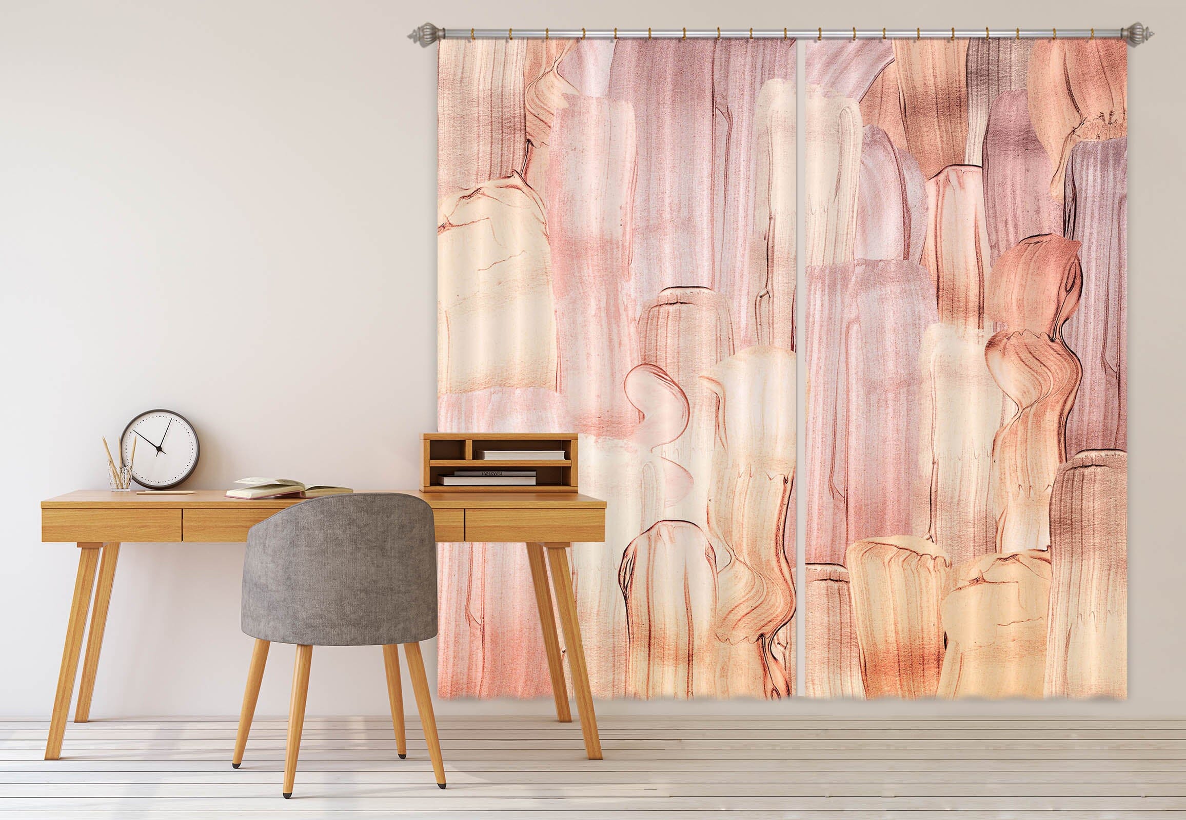 3D Pink Paint 181 Uta Naumann Curtain Curtains Drapes Curtains AJ Creativity Home