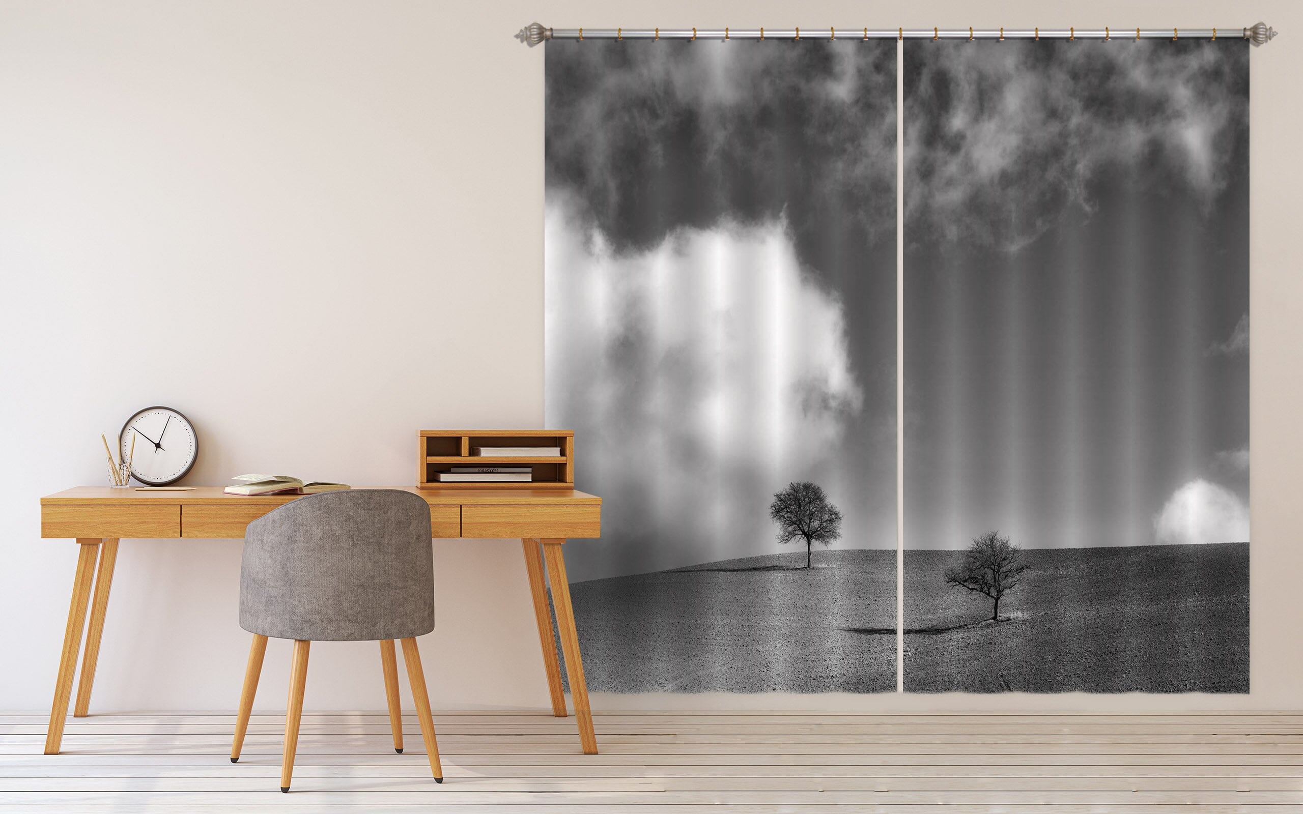 3D Little Black Tree 189 Marco Carmassi Curtain Curtains Drapes Curtains AJ Creativity Home