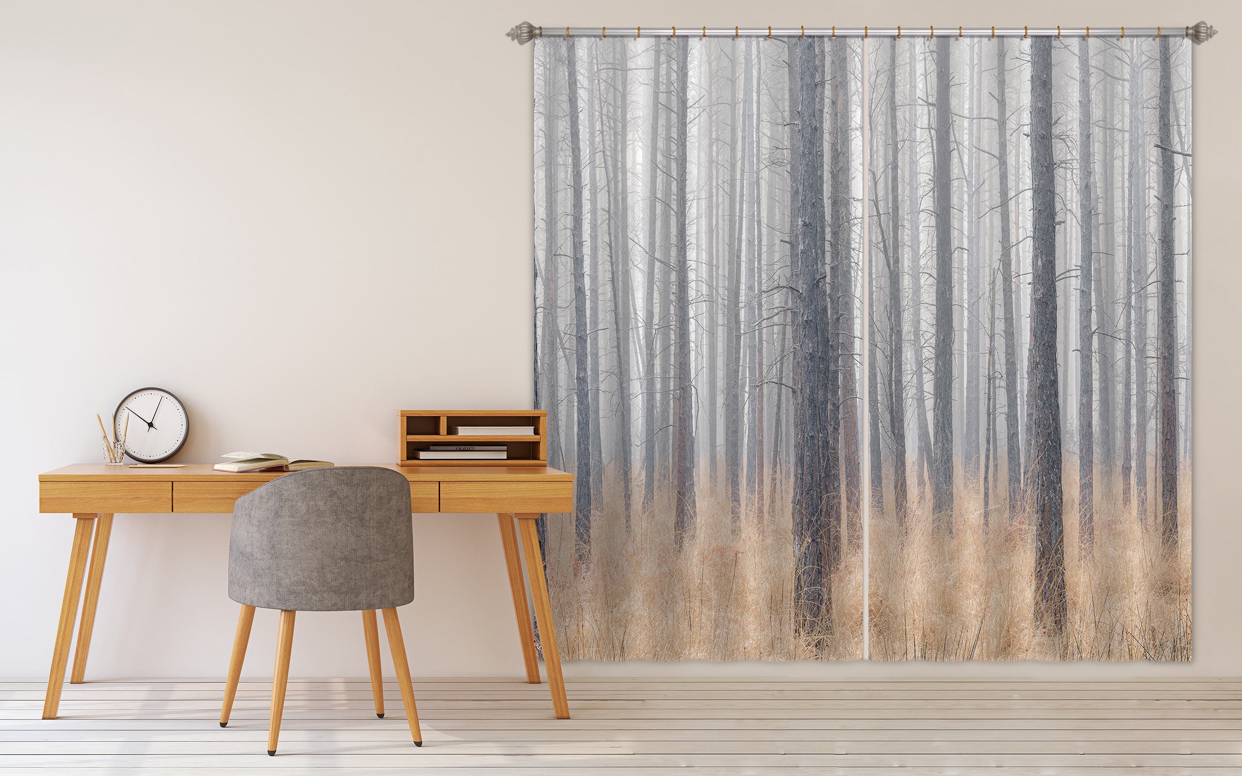 3D Trunk Grass 6587 Assaf Frank Curtain Curtains Drapes