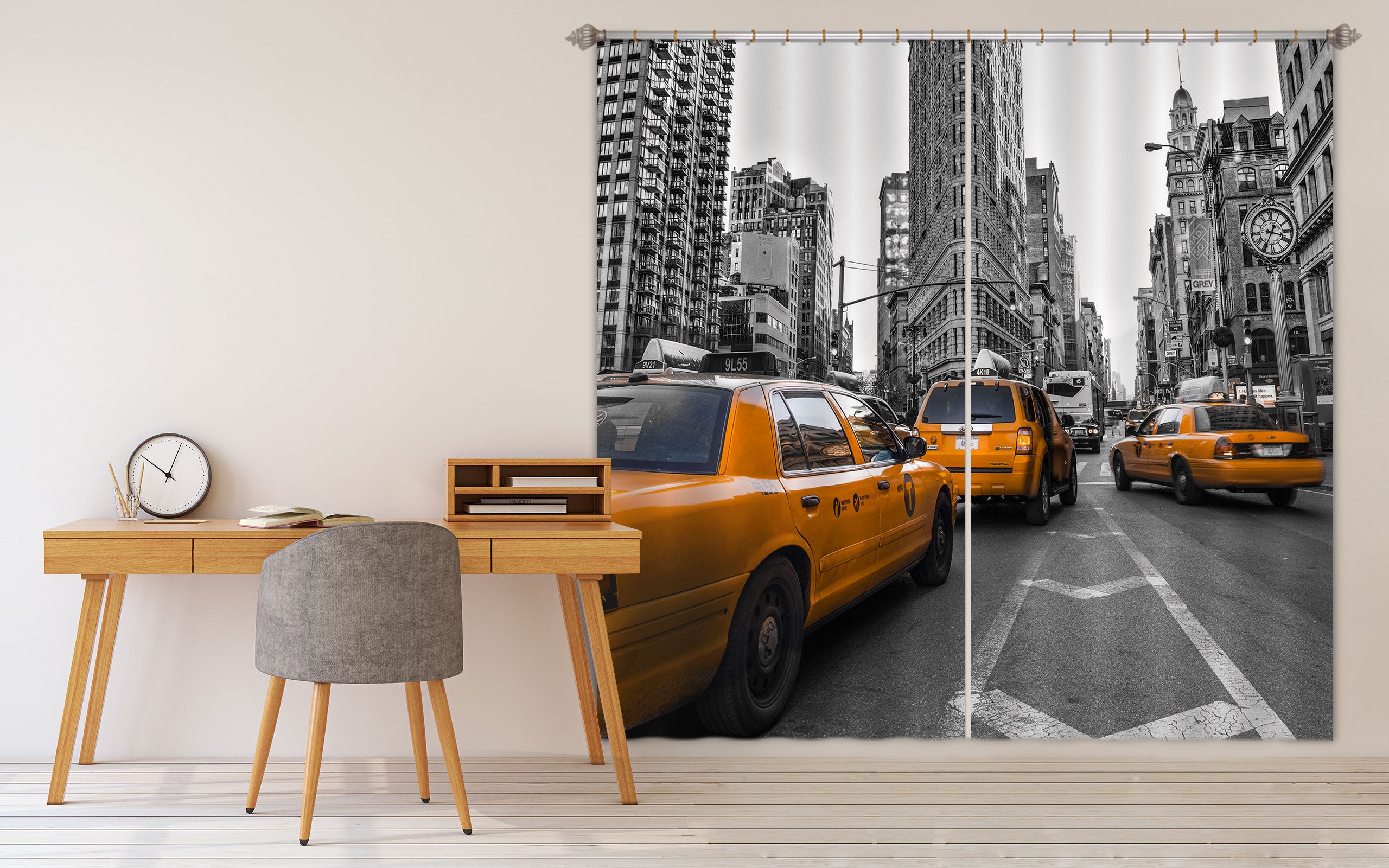 3D Taxi Highway 015 Assaf Frank Curtain Curtains Drapes